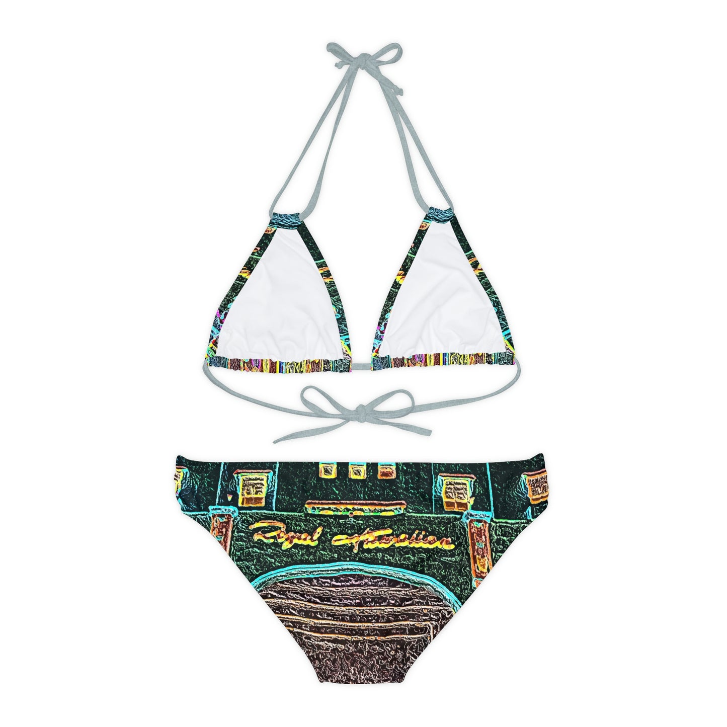Strappy Bikini Set ... "La Grande Entree" At: 'The Pink Palace' ... The Royal Hawai'ian ... Honolulu, HI ... '27Oct2014' ... Original Works ...