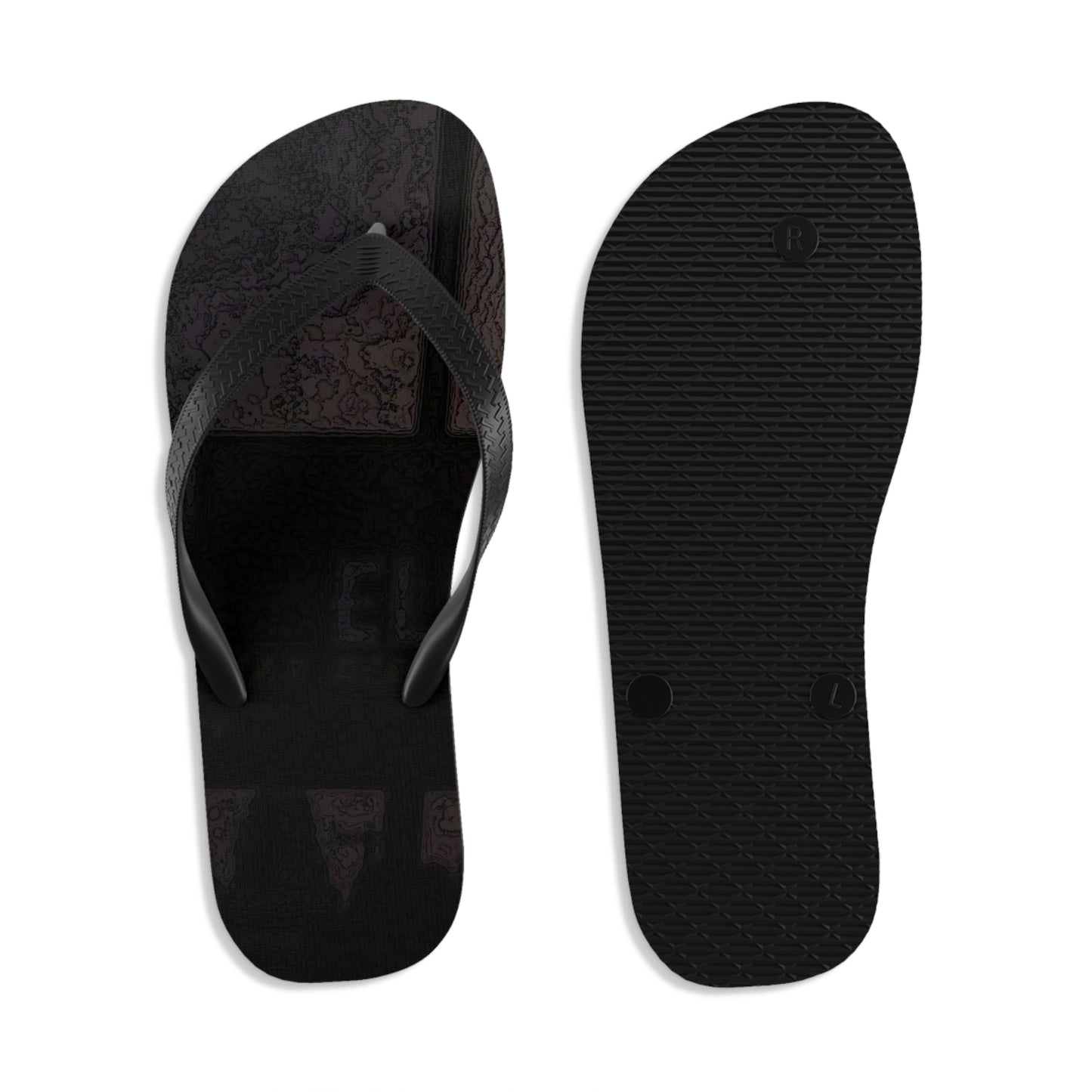 Unisex Flip-Flops ... Car Approaches From The Stern ... Moon Ascendary From The Bow ... "Two Friendly Travellers On A Cold Night Near Elk City" ... C