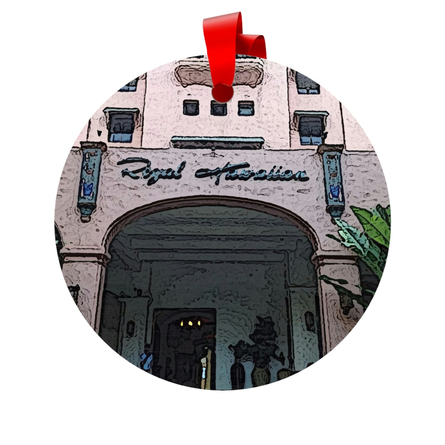 Plywood Ornaments (Round, Berlin) ... "La Grande Entree" At: 'The Pink Palace' ... The Royal Hawai'ian ... Honolulu, HI ... '27Oct2014' ... Original Works ...