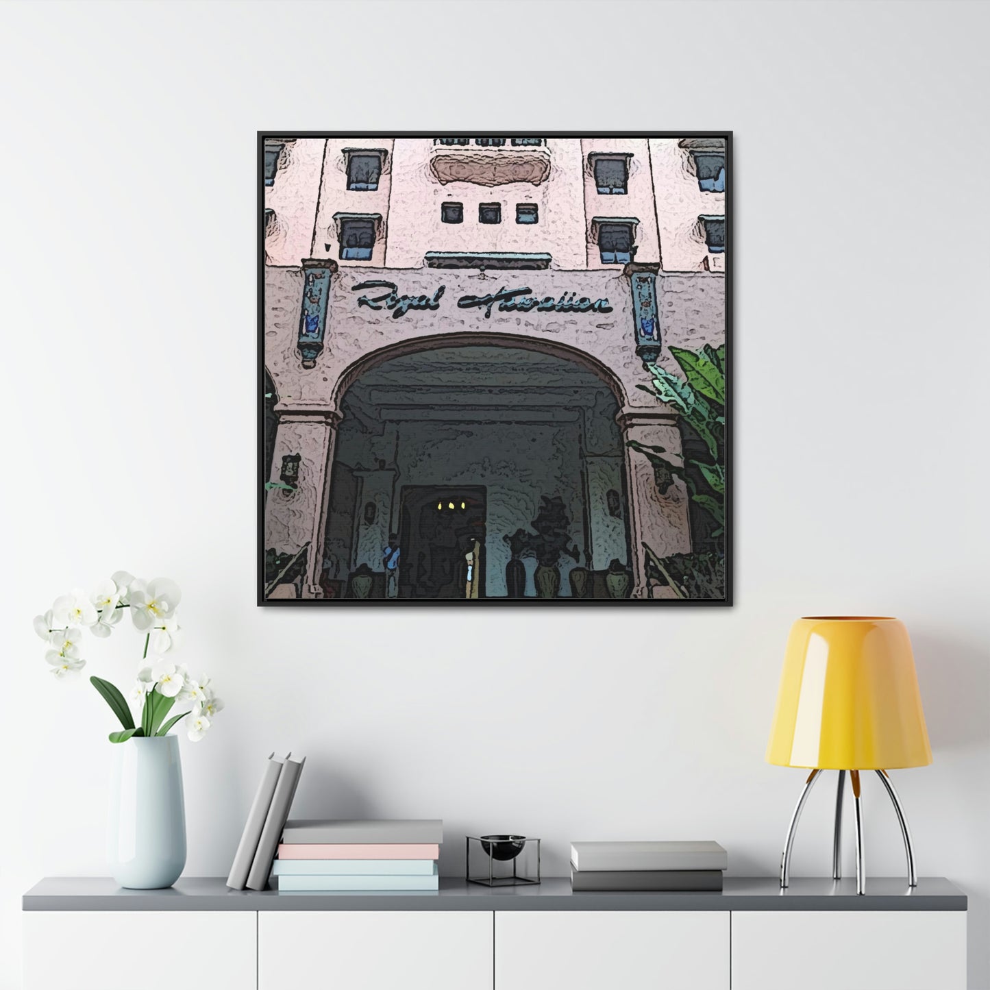 Gallery Canvas Wraps, Square Frame ...  "La Grande Entree" At: 'The Pink Palace' ... The Royal Hawai'ian ... Honolulu, HI ... '27Oct2014' ... Original Works ...