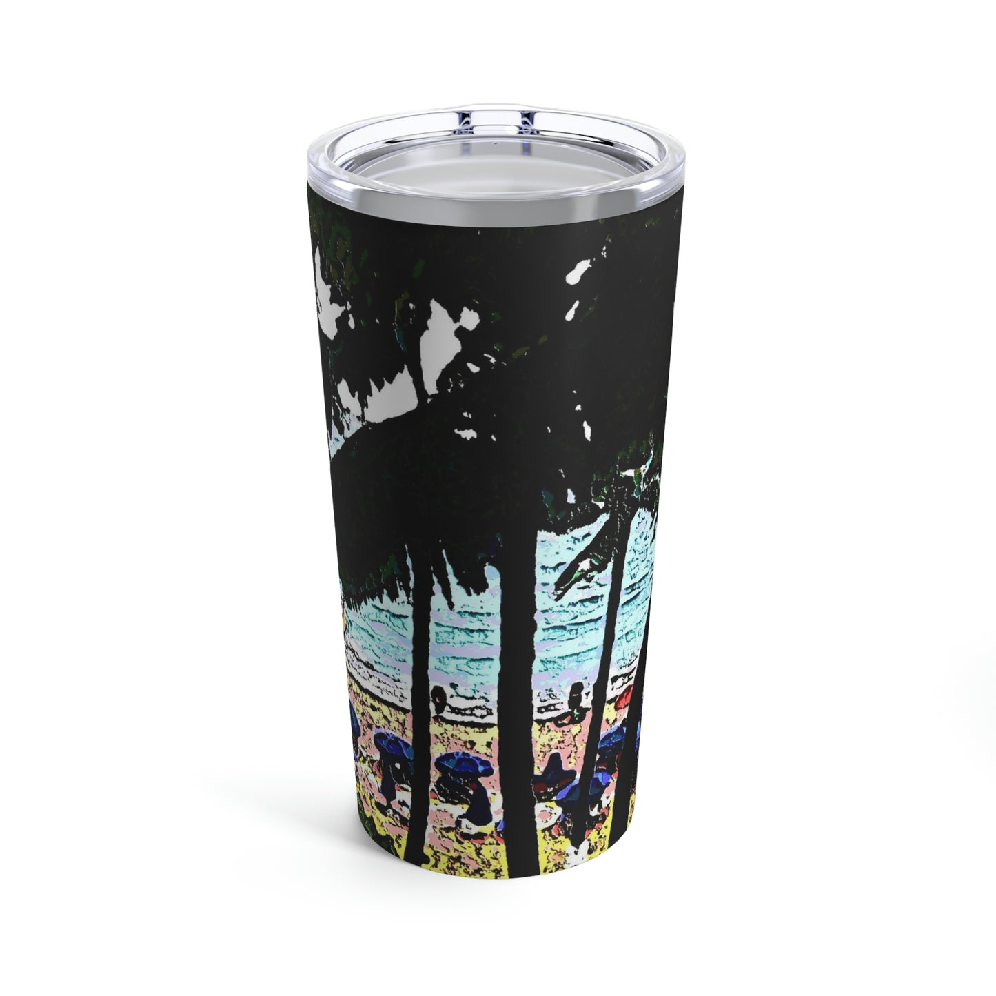 Tumbler 20oz ... "A Beautiful Beach Amongst The Palms" ... The Outrigger Waikiki, Honolulu, Oahu ... Original Works ...