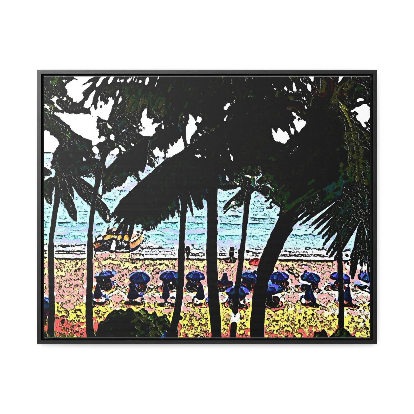 Gallery Canvas Wraps, Horizontal Frame ... "A Beautiful Beach Amongst The Palms" ... The Outrigger Waikiki, Honolulu, Oahu ... Original Works ...