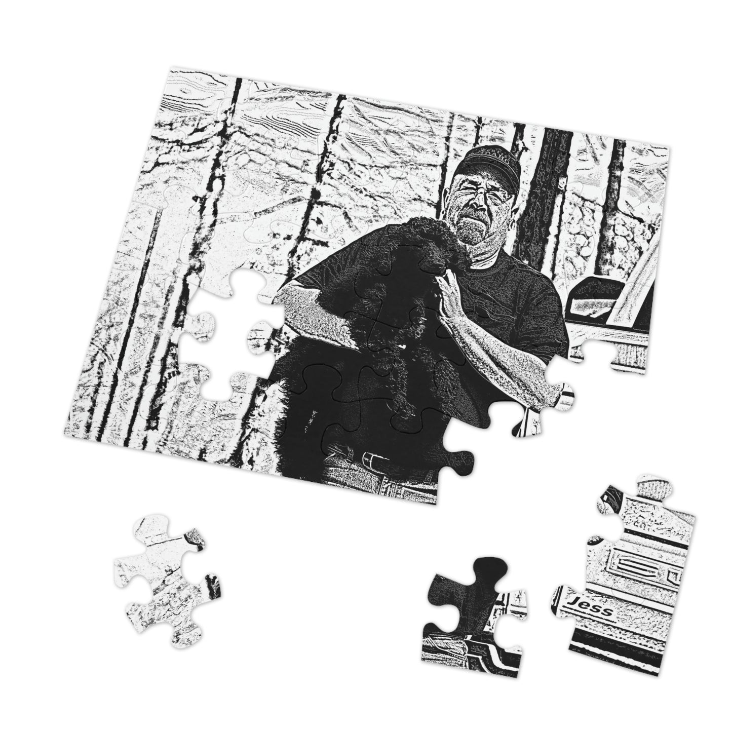 Jigsaw Puzzle (30, 110, 252, 500,1000-Piece) ... Pops & Me ... June 2022 ... California Point Lookout ... The Freeway To MacKay Bar ... Central Idaho Original Works ..