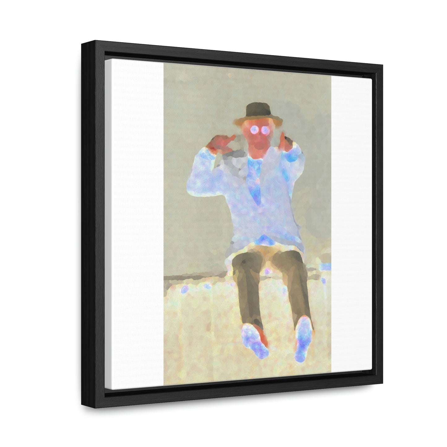 Gallery Canvas Wraps, Square Frame ... "Here's To You Friends & Associates" ... Geting-Er-Done ... Idaho / Washington Border (Lewiston, ID - Clarkston, WA) ... Original Works: Rendering Time: 8 Hours ...