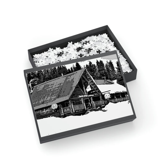 Puzzle (96, 252, 500, 1000-Piece) ... A Beautiful Lodge & Back-Country Outfitter In A Mountain Town ... 'Dixie, Idaho, November 2022' ... Original Works ...