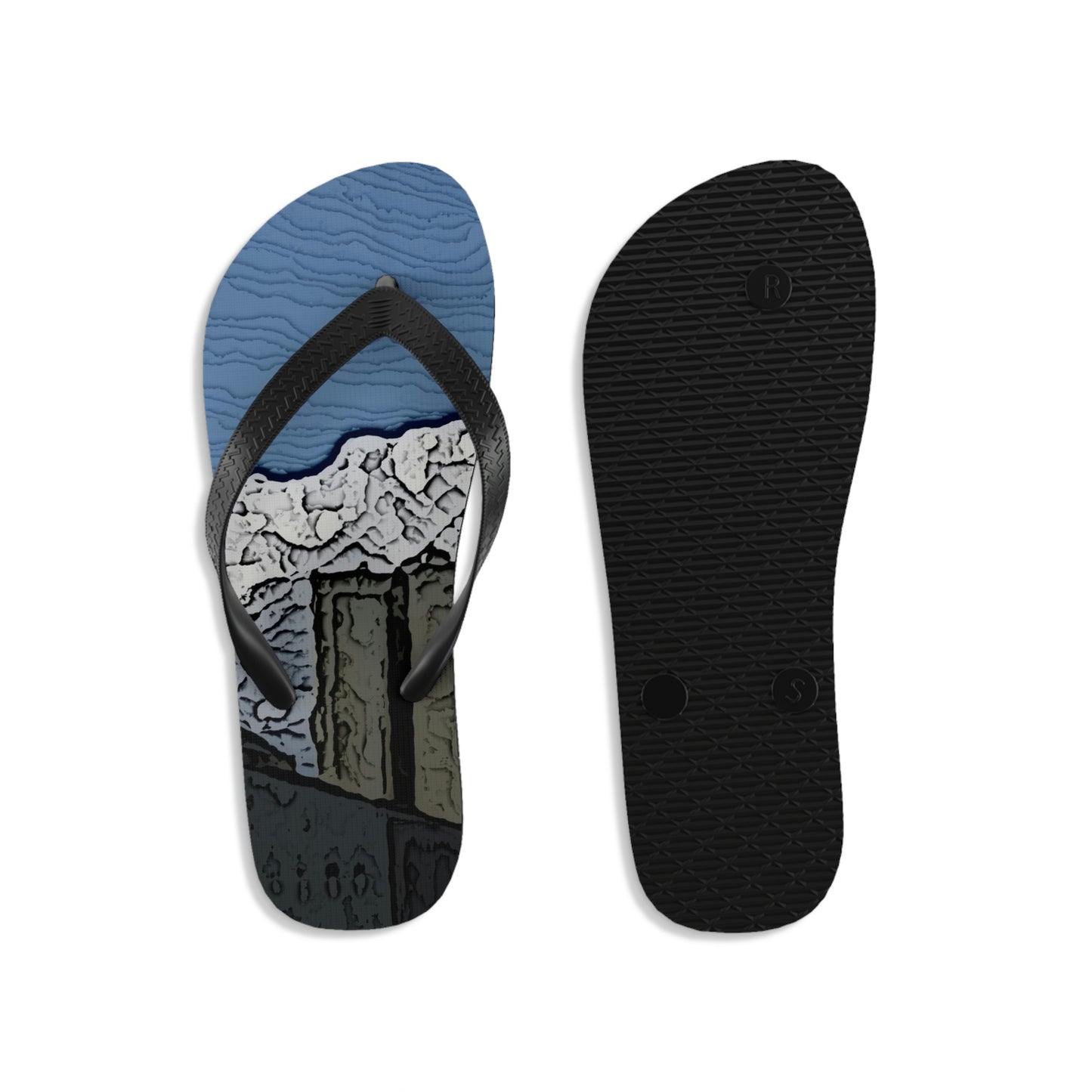 Unisex Flip-Flops ... "ICP: Idaho County Propane ... 'Production Facilities Grangeville, Idaho' ... "  Original Works: Rendering Time: 10 Hours ...
