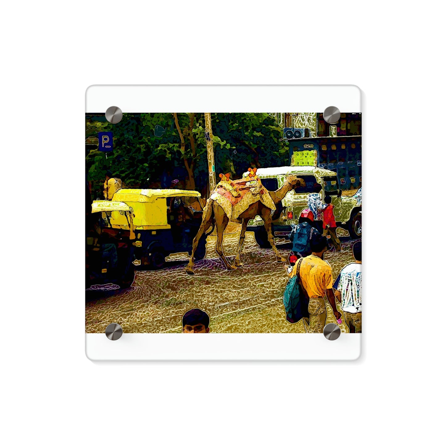 Acrylic Wall Art Panels ... "Truckin'-Up-To-Buffalo ... 'Oops - Wrong Country' ... Truckin'-Up-To-New Delll -'E' ... " ... (Delhi, India) ... 5July2007. Original Works ...