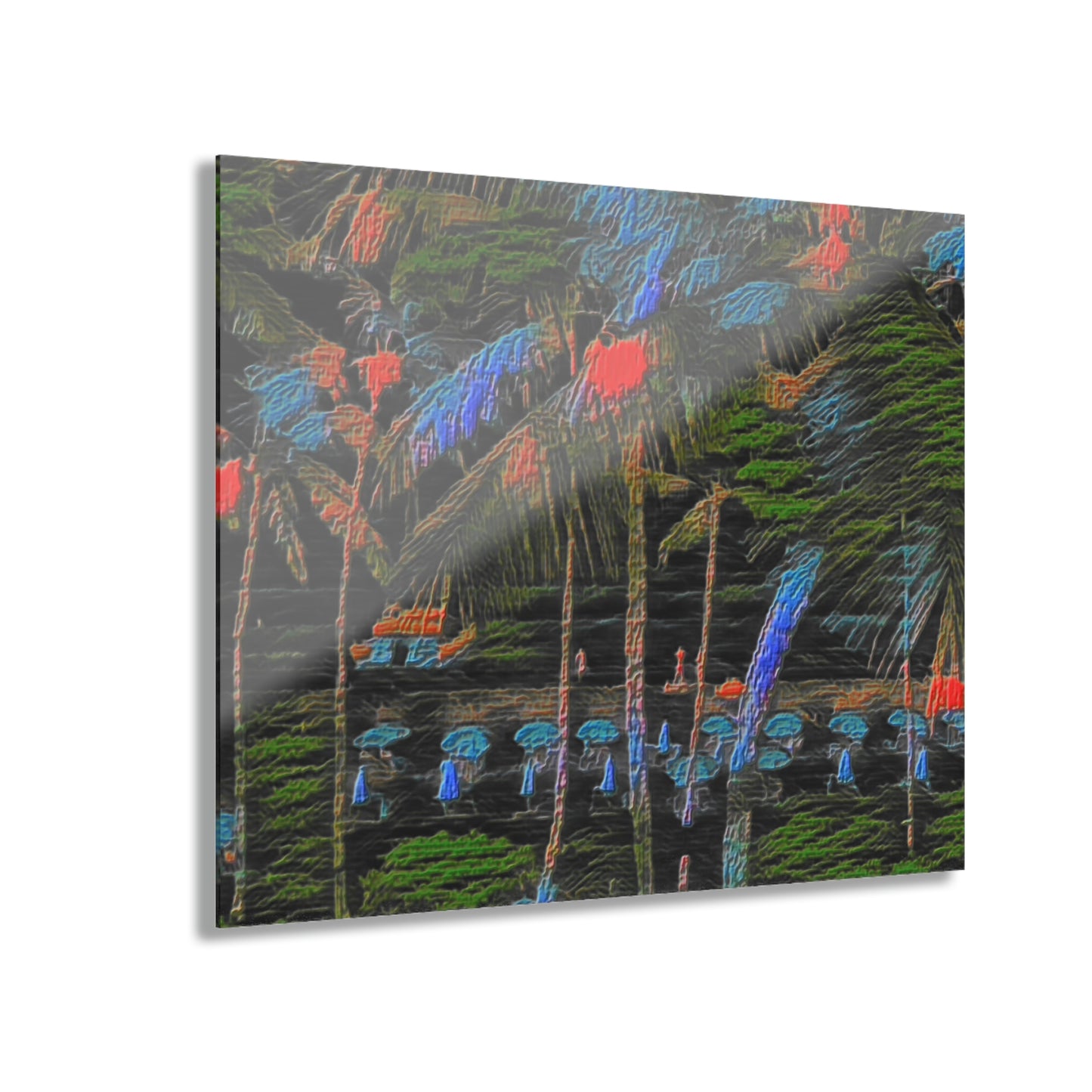 Acrylic Prints (French Cleat Hanging) ... "The Royal Hawai'ian: Waikiki Beach_Beach" ... Honolulu, HI ... Ocotber 2014 (Halloween) ... Original Works ...