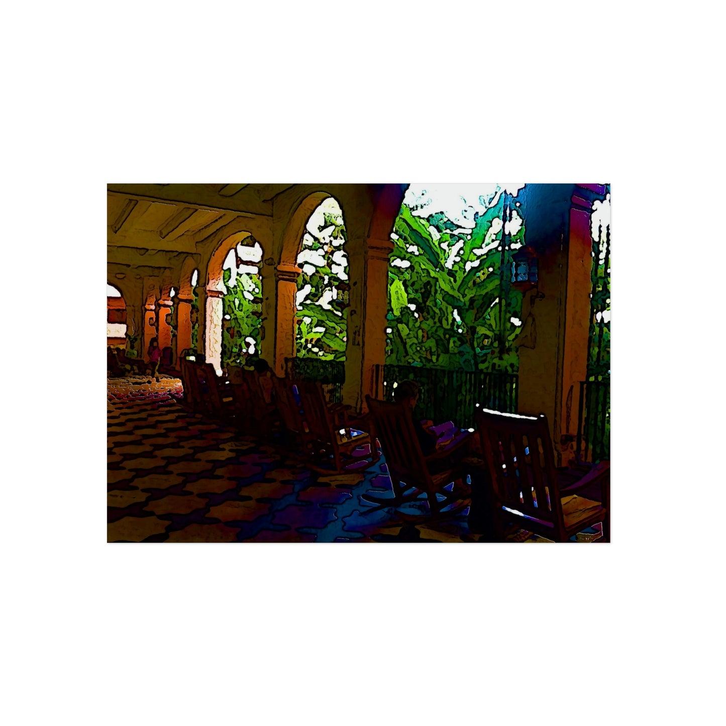 Aluminum Composite Panels ... Read, Relax, .. Take-A-Nap In A Koa-Wood Rocker ... "The Lanai At The Royal Hawai'ian" ... (The Kings Palace) ... Waikiki Beach, Honolulu, HI ... Oct2014 ... Original Works ...