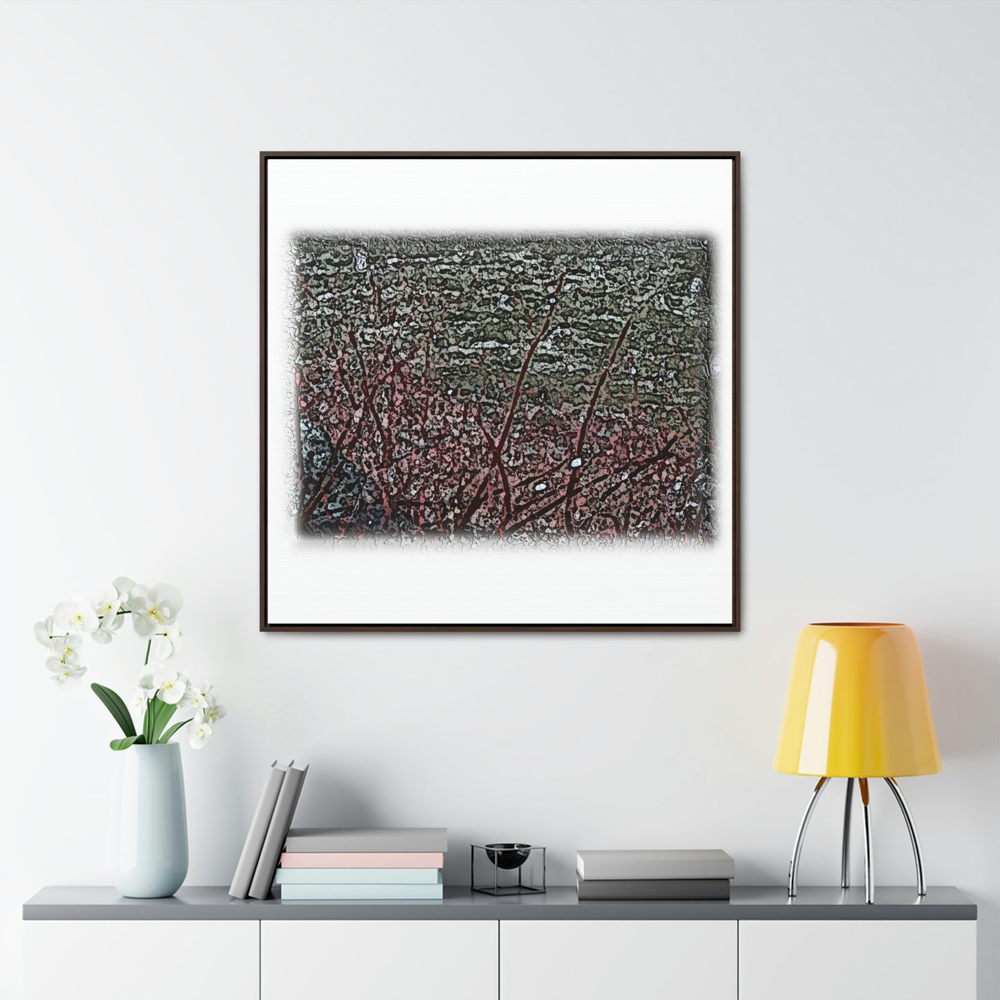 Gallery Canvas Wraps, Square Frame ... "A River Runs Through It" ... Red-Osier-Dogwood (Cornus Stonlifera 'Rubra') .. Original Works ... Central Idaho ...