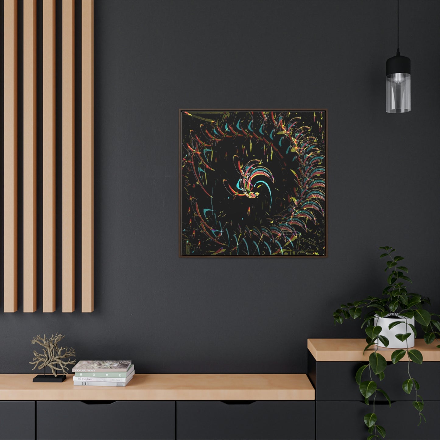 Gallery Canvas Wraps, Square Frame ... "Waning Moon" ... Central Idaho ... October 2022 ... Rendering Time: 22 Hours ... Original Works ...