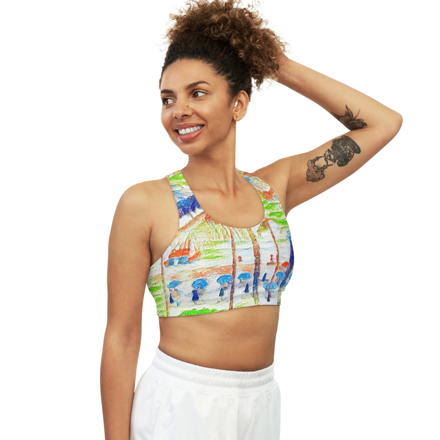 Seamless Sports Bra (AOP) ... "The Royal Hawai'ian: Waikiki Beach_Beach" ... Honolulu, HI ... Ocotber 2014 (Halloween) ... Original Works ...