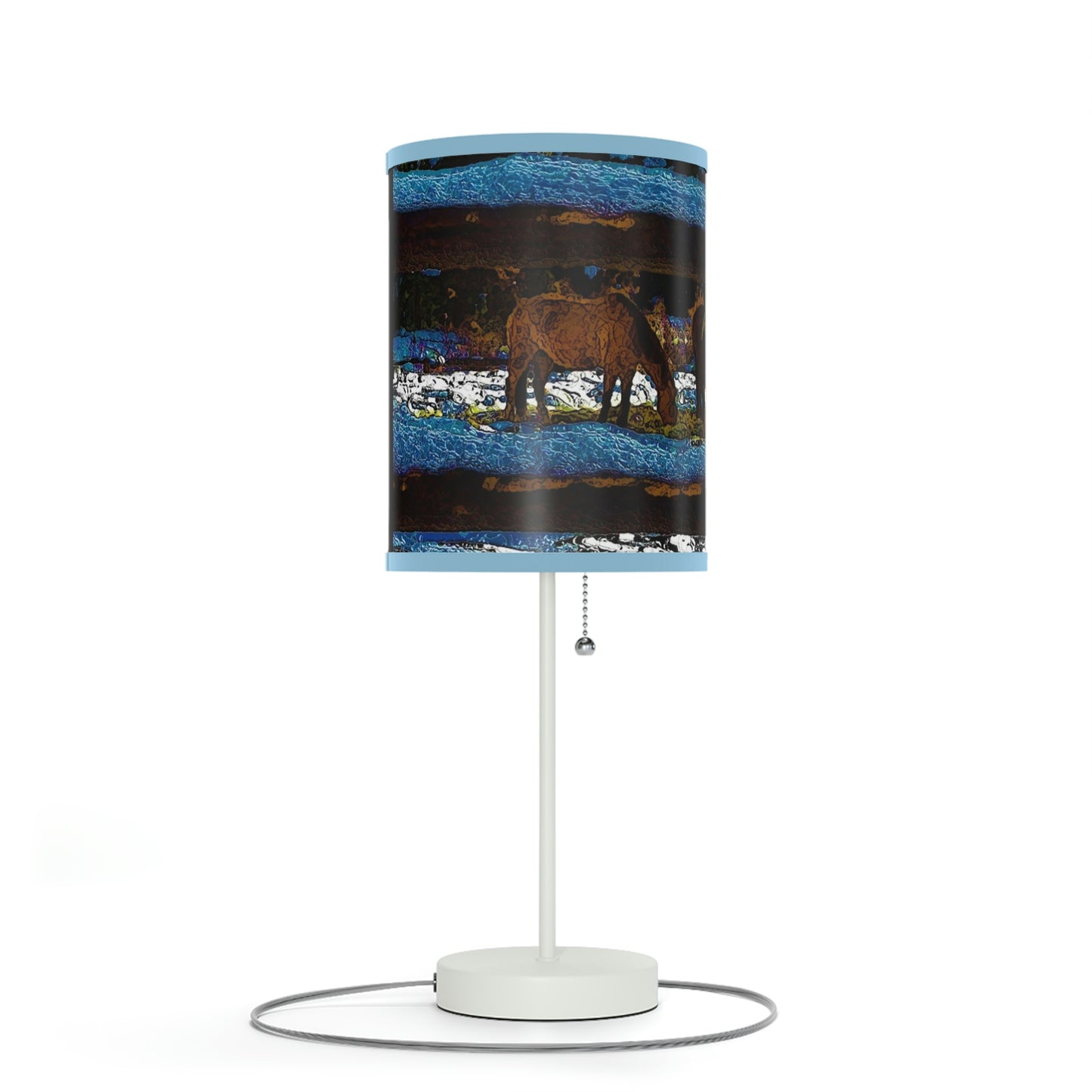 Lamp on a Stand, US|CA plug ... Corraled Horses In Winter ... Central Idaho, 5,600 Ft. Elevation
