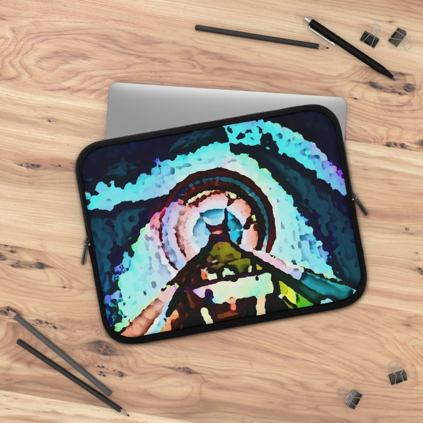 Laptop Sleeve ... "Seattle's World Fair" ... Below Space Needle 'Looking Up' ... On A Very Rainy Morning (Father's Family Photo). ... Original ...