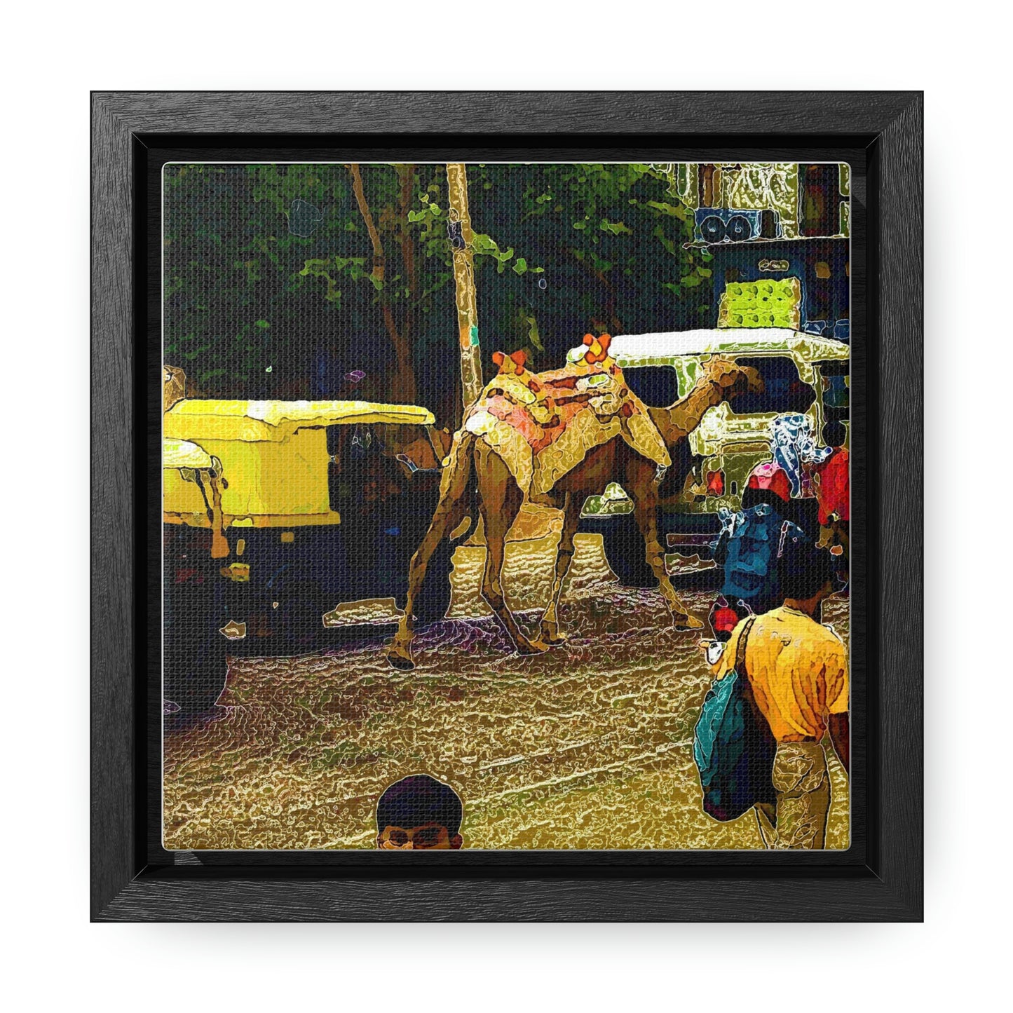 Gallery Canvas Wraps, Square Frame ... "Truckin'-Up-To-Buffalo ... 'Oops - Wrong Country' ... Truckin'-Up-To-New Delll -'E' ... " ... (Delhi, India) ... 5July2007. Original Works ...