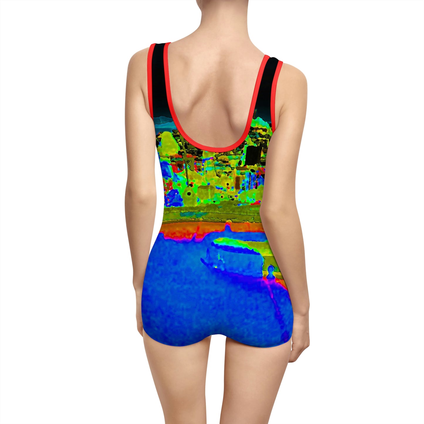 Women's Vintage Swimsuit ..."Lombard Street San Francisco, CA, USA" ... Family Archives 1970's ... Original Works ...