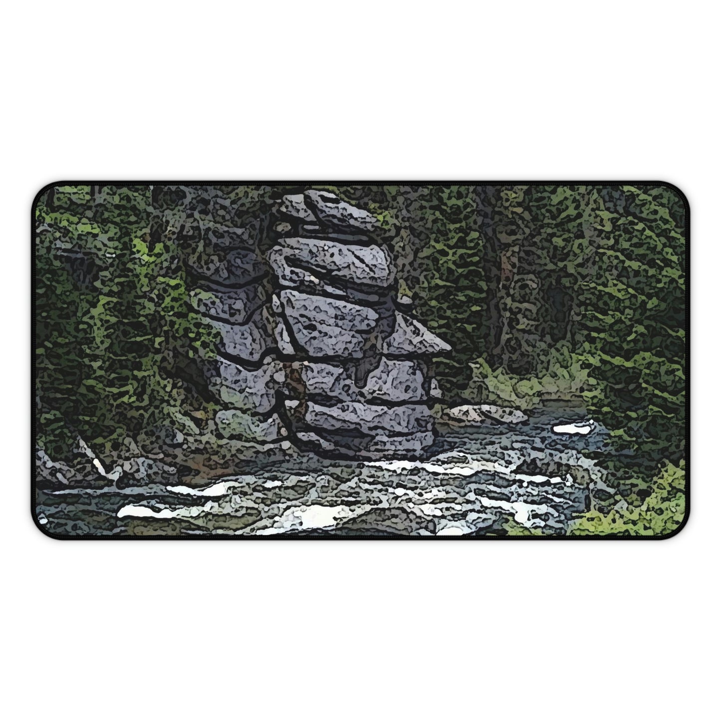 Desk Mat ..."I Am Innocent" ... Tricky-Dick Immortalized ... Nixon Rock: Along The River ... Central Idaho, Summer 2020 ... Original Works ...