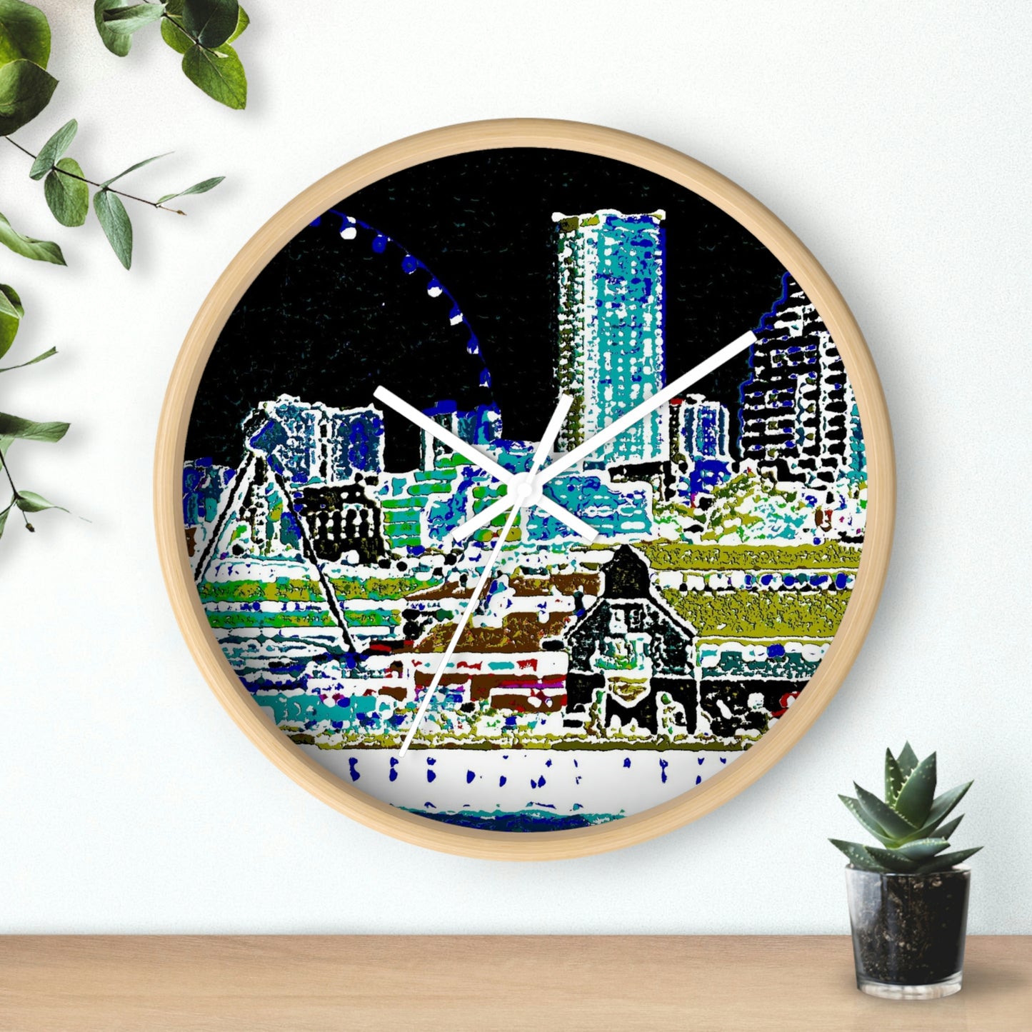 Wall clock ... That Classic Wheel ... 'Seattle's Wheel' ... & An Old Classic Waterside Vendors ...  'Family Archives' ... Original Works ...