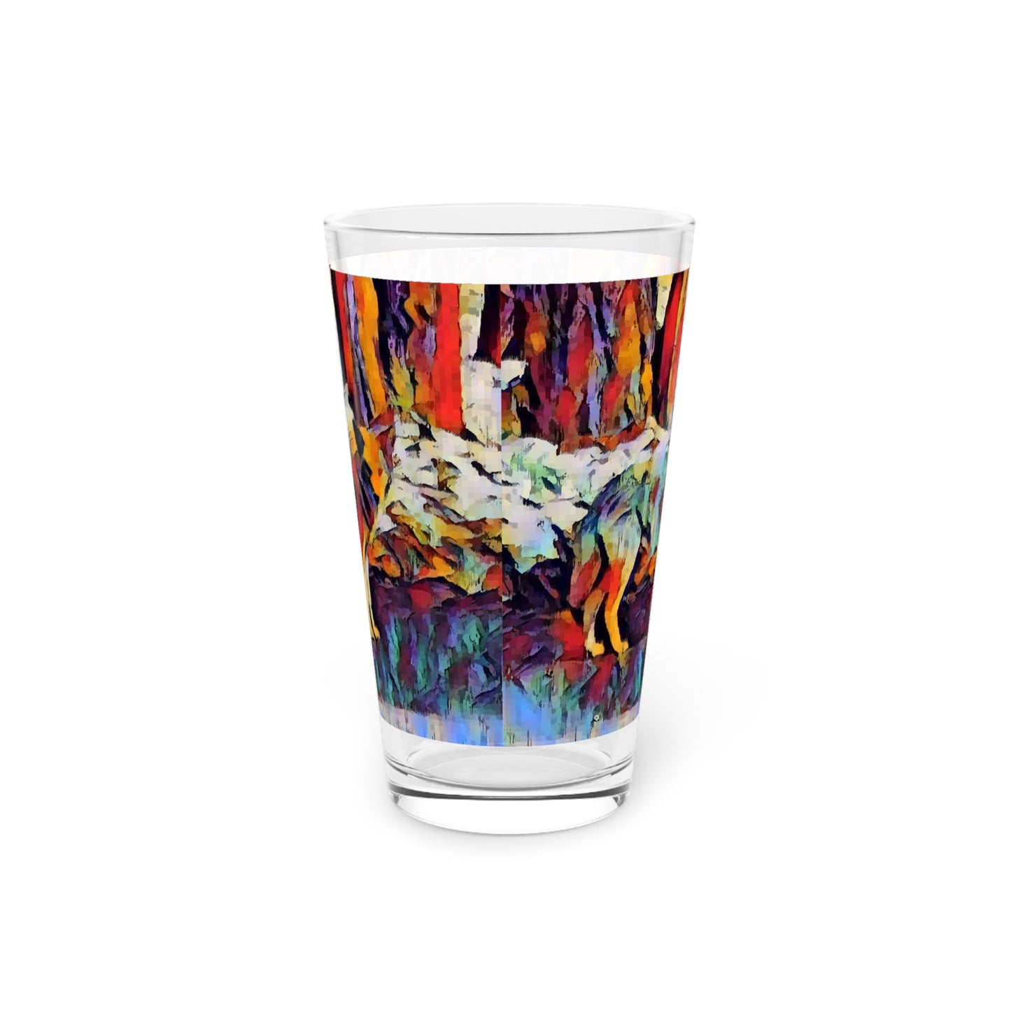 Pint Glass, 16oz ... Coyote ... "Yosemite Valley: Circa May23 ... KPH Base Photo" ... Original Works ...