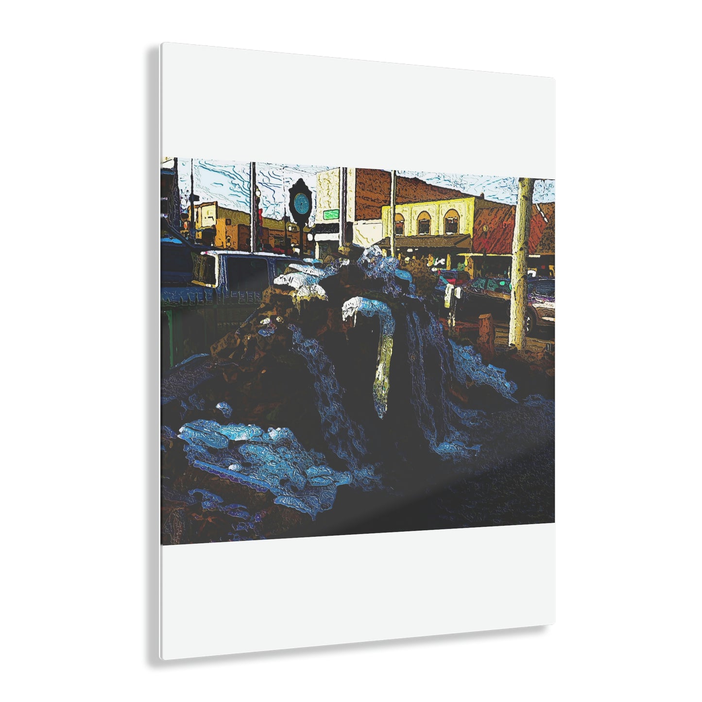 Acrylic Prints ... "Ice & Water Sculpted" ... Downtown Grangeville, Idaho ... Adjacent To Irwin Pharmacy ... 5Jan23 ... Original Works ...