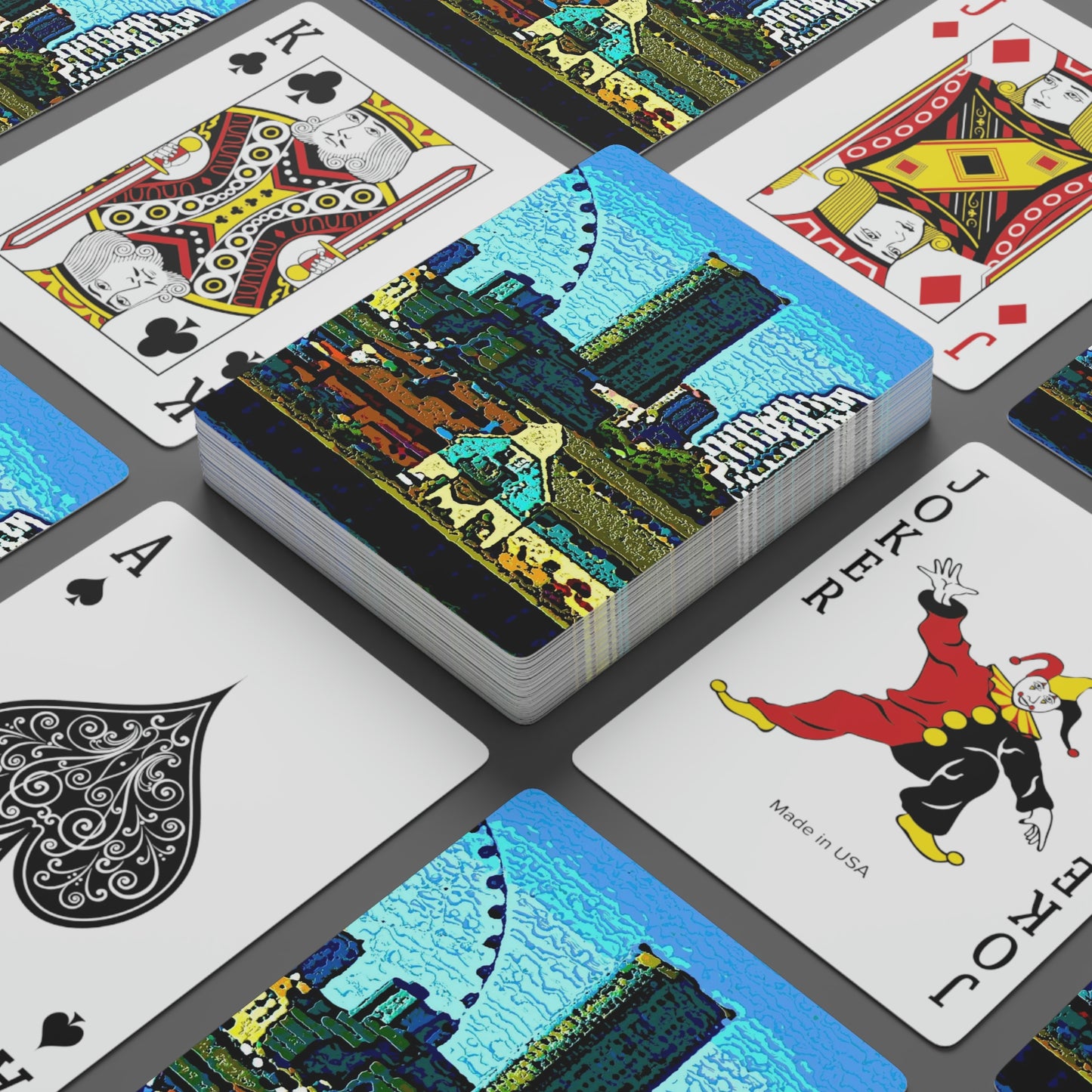 Custom Poker Cards ... That Classic Wheel ... 'Seattle's Wheel' ... & An Old Classic Waterside Vendors ...  'Family Archives' ... Original Works ...