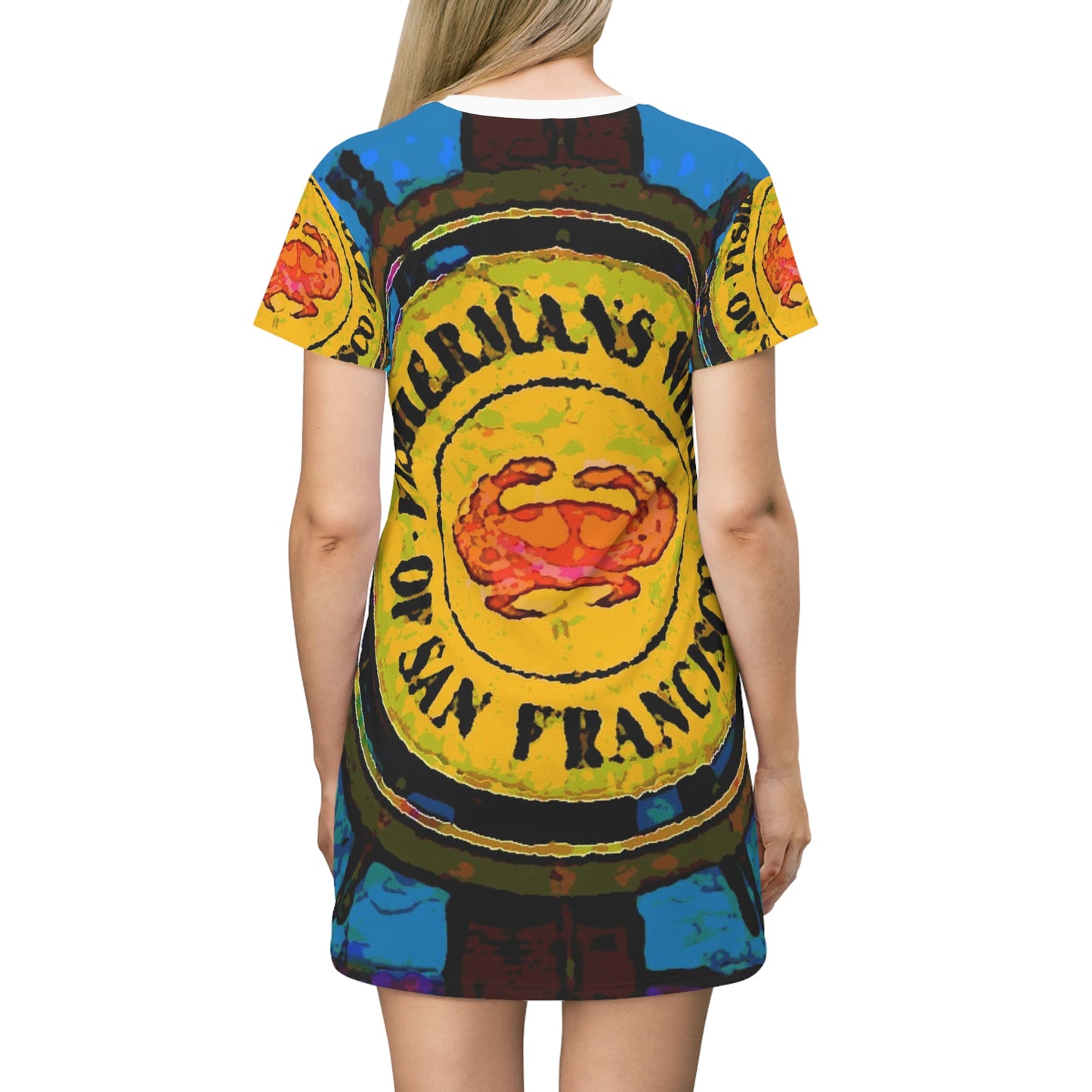 All Over Print T-Shirt Dress ... "No.9 Fishermen's Grotto - Fishermen's Wharf, SF, California" ... Family Archives: 1970's ... Original Works ...