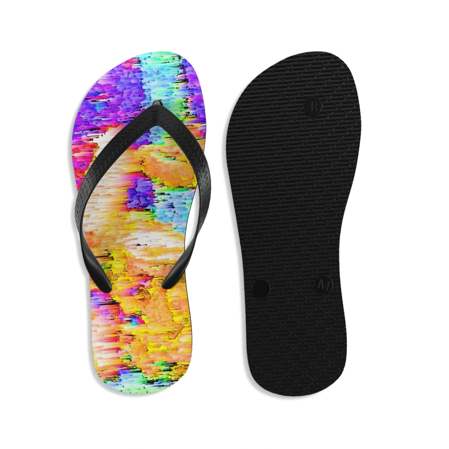 Unisex Flip-Flops ... "And 'I' Left His Dead A_s There By The Side-of-The-Road" ... Original Works ... (Grateful Dead: Me-And-My-Uncle)