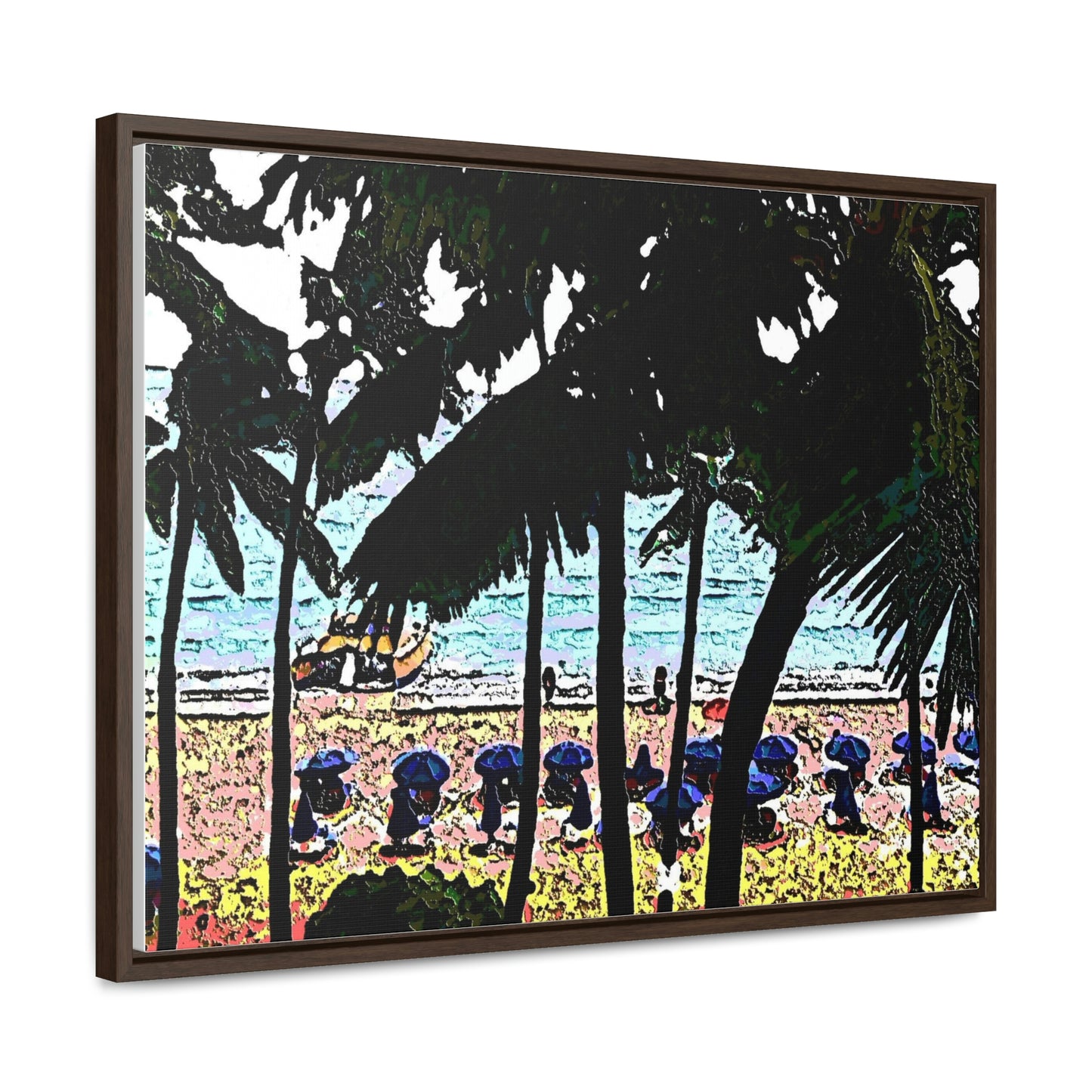 Gallery Canvas Wraps, Horizontal Frame ... "A Beautiful Beach Amongst The Palms" ... The Outrigger Waikiki, Honolulu, Oahu ... Original Works ...