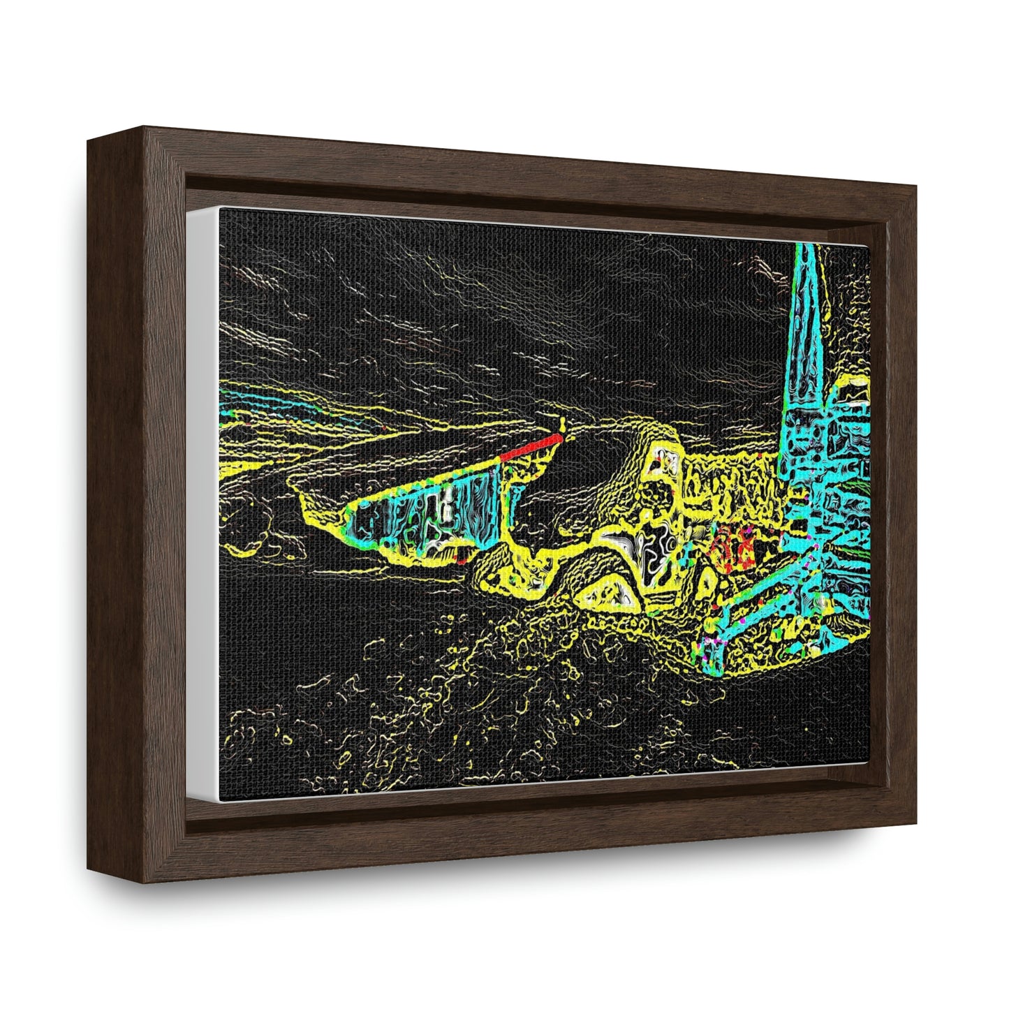 Gallery Canvas Wraps, Horizontal Frame ... "Snow Vehicle In Snow Storm At-Rest" ... Circa 12Mar23 ... Central Idaho ... 18-Hours Rendering Time: Original Works ...