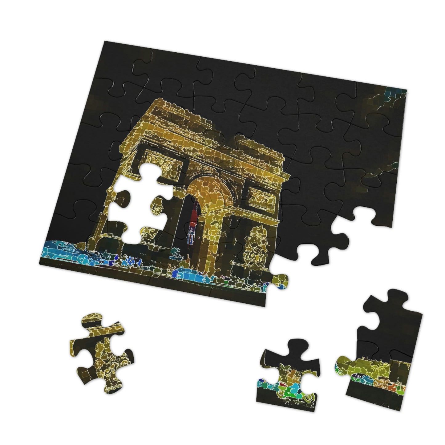 Jigsaw Puzzle (30, 110, 252, 500,1000-Piece) ...  L'Arc de Triomphe ... 'Barbara Joan Bonnell-Holt Photo' ... Circa 1972 ... Oringinal Works ...
