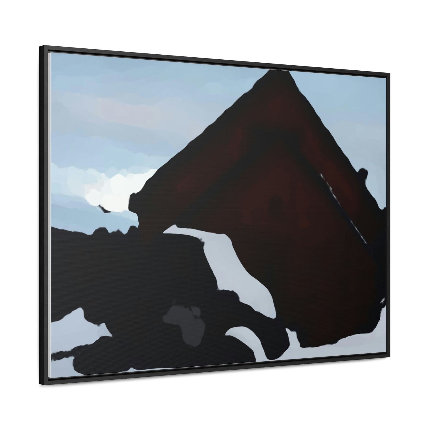 Gallery Canvas Wraps, Horizontal Frame ... After An Intense Snow Storm ... 'Digging Out' ... A Vehicle & Cabin "In The Mountains" ... March 2023 ... Original Works ...