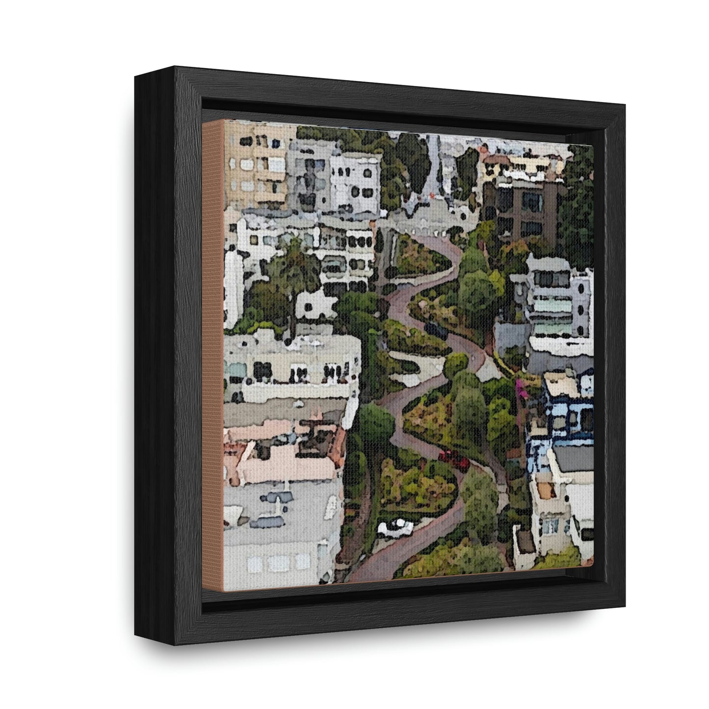 Gallery Canvas Wraps, Square Frame ... A Crazy Street ... 'Eight Winding Curve-Switchbacks' ... "Lombard Street, San Francisco, CA' ... Family Archives: 1970's ... Original Works ...