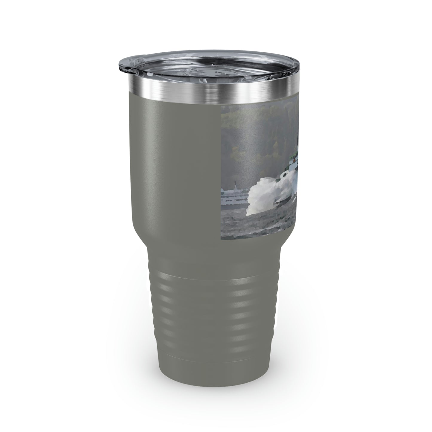 Ringneck Tumbler, 30oz ... WADOT Ferry Crossing ... "A Very Rough Day" ... Mulkiteo Route ... Family Archives ... Early 1990's' ... Original Works ...