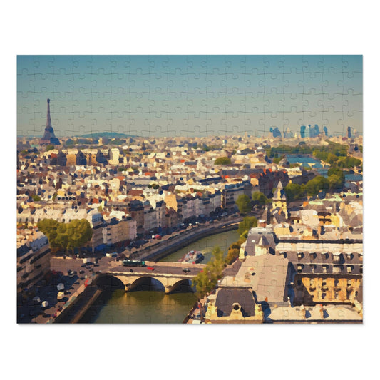 Jigsaw Puzzle (30, 110, 252, 500,1000-Piece) ... Au Paris ... "Along The River Seine" ... Barbara Joan Bonnell-Holt: 1972 ... Original Works ...