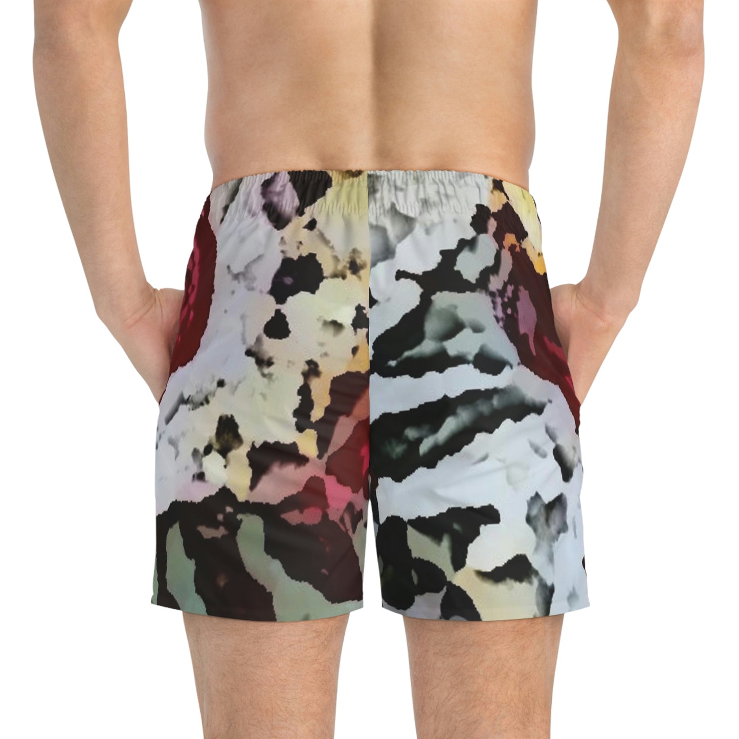 Swim Trunks ... "A Friendly Flower" ... Pointsettia 'Pointing' ... Original Works ... (Supplied Photograph) ...