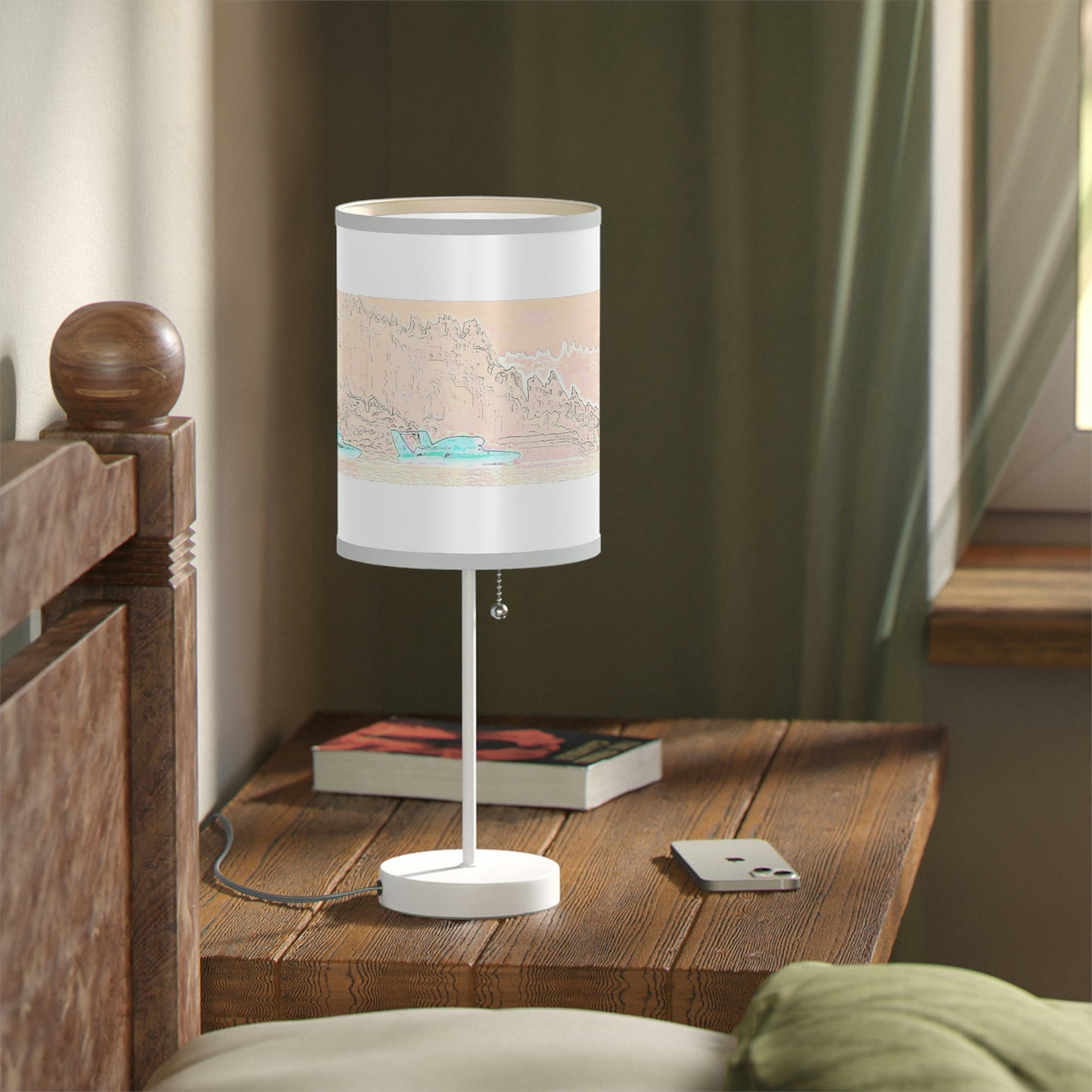 Lamp on a Stand, US|CA plug ... Seattle Columbia Cup On Lake Washington ... "Dave Wilcox Heads For The Win" ... Associate Gift-Photo ... Original Works ...