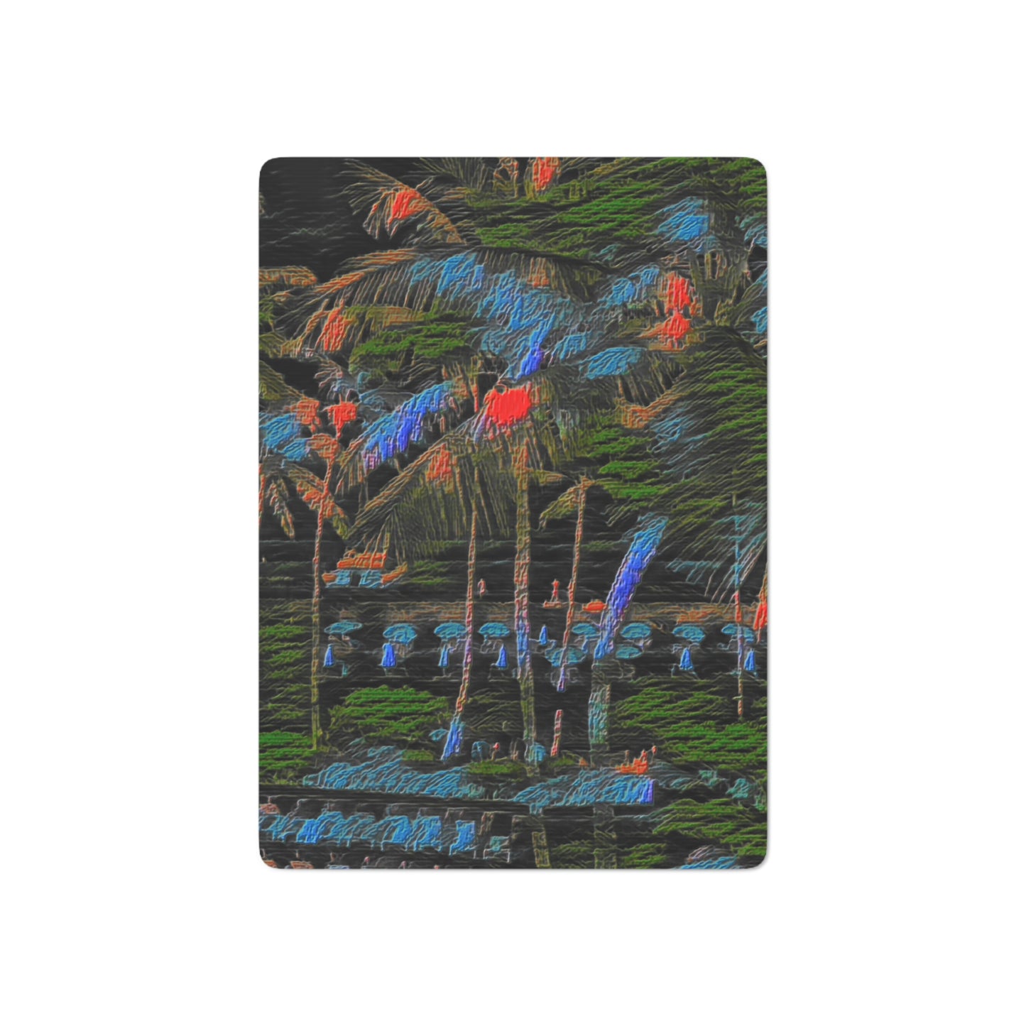 Custom Poker Cards ... "The Royal Hawai'ian: Waikiki Beach_Beach" ... Honolulu, HI ... Ocotber 2014 (Halloween) ... Original Works ...
