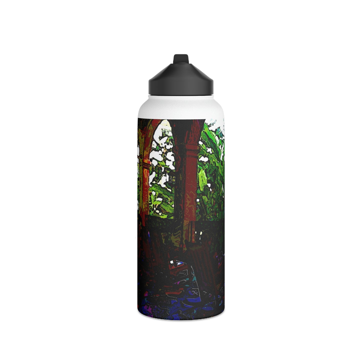Stainless Steel Water Bottle, Standard Lid ... Lanai & Rocking Chairs At: 'The Pink Palace' ... The Royal Hawai'ian ... Honolulu, HI ... '27Oct2014' ... Original Works ...