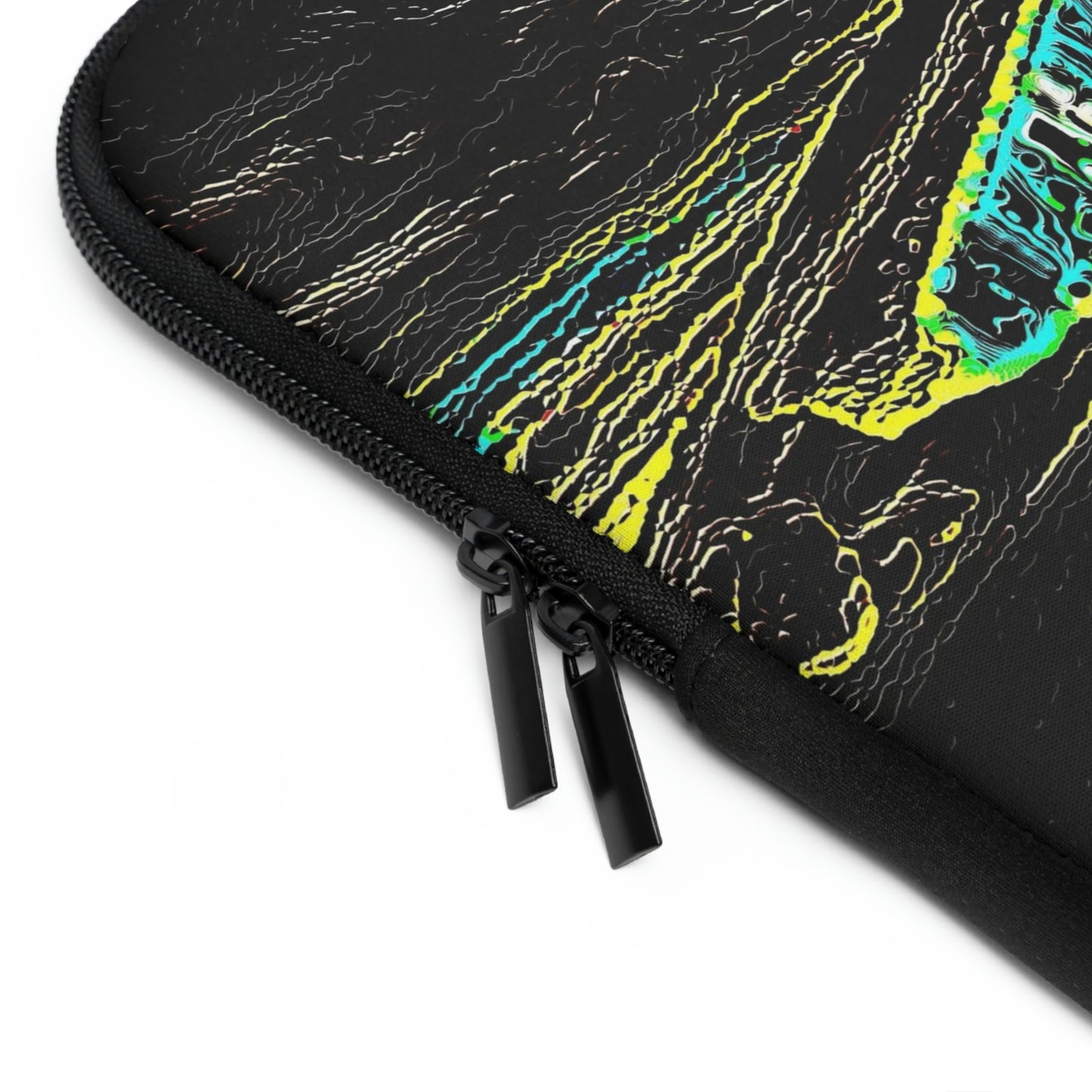 Laptop Sleeve ...  "Snow Vehicle In Snow Storm At-Rest" ... Circa 12Mar23 ... Central Idaho ... 18-Hours Rendering Time: Original Works ...