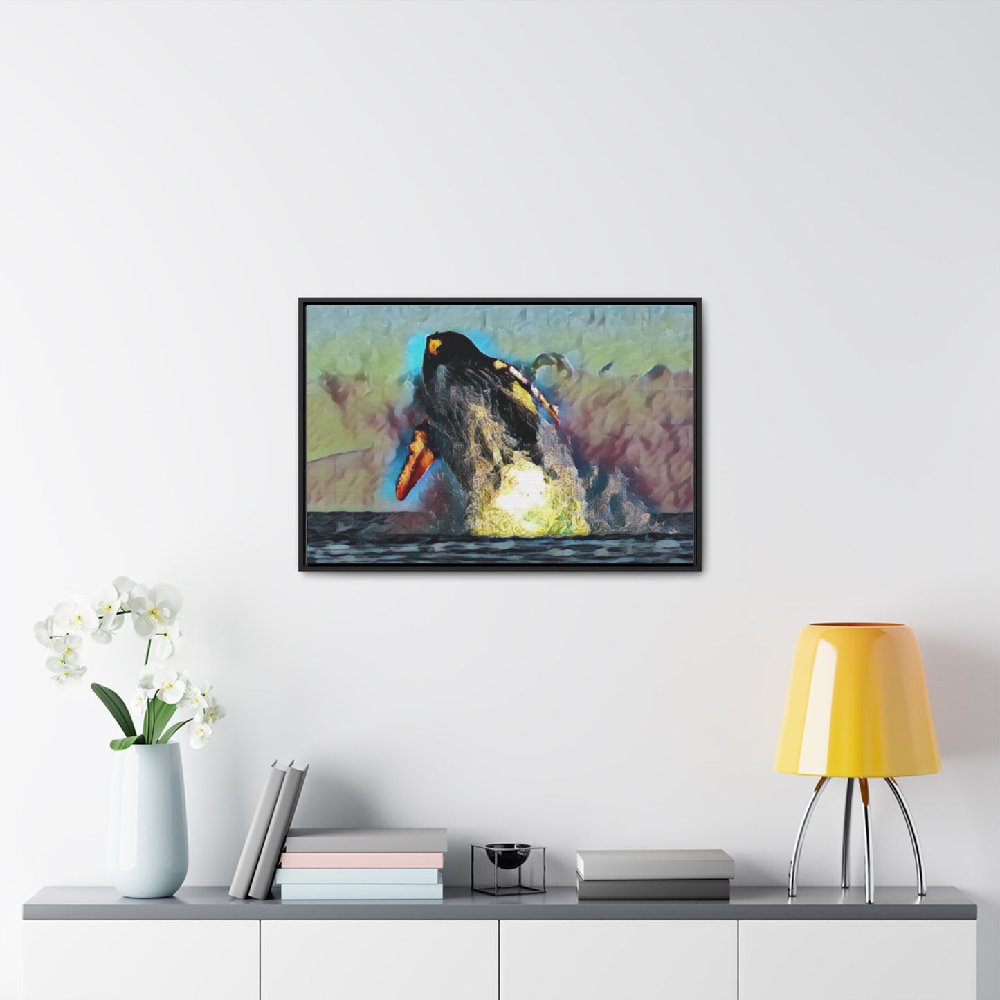 Gallery Canvas Wraps, Horizontal Frame ... An Extraordinary Humpback Breach ... 'With Explosive Energy' ... Family Archives (KPH) ... Circa: 21st Century. Maui, HI ... Original Works ...