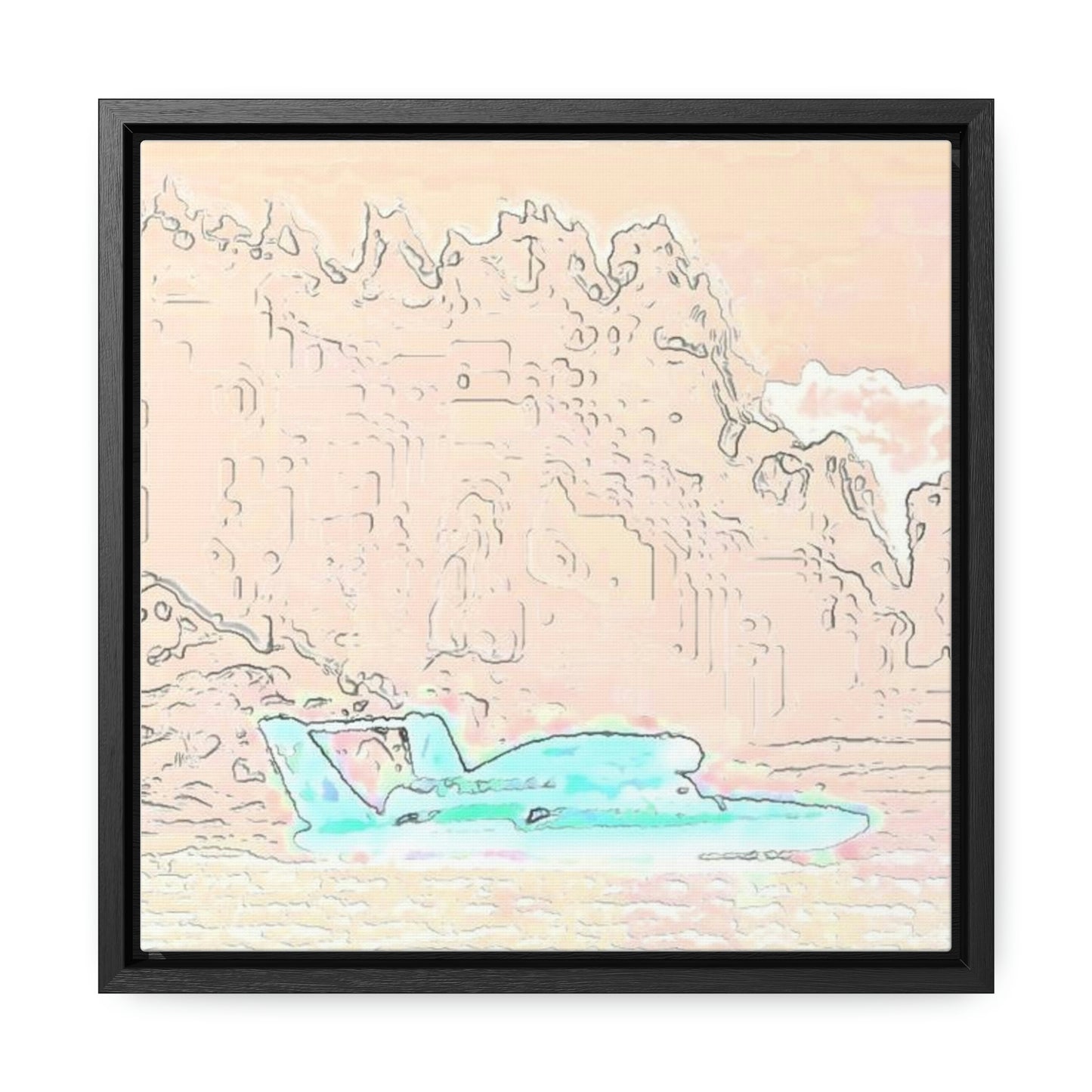 Gallery Canvas Wraps, Square Frame ...  Seattle Columbia Cup On Lake Washington ... "Dave Wilcox Heads For The Win" ... Associate Gift-Photo ... Original Works ...