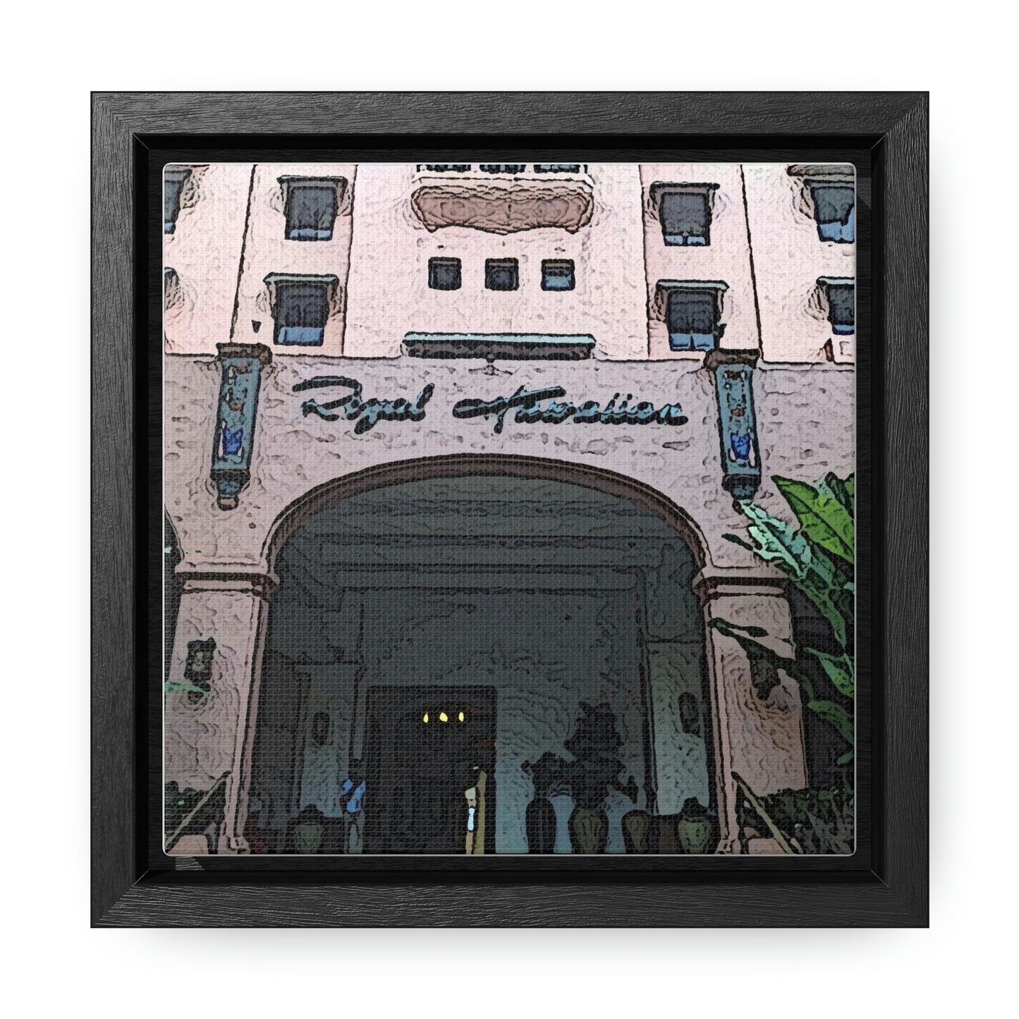 Gallery Canvas Wraps, Square Frame ...  "La Grande Entree" At: 'The Pink Palace' ... The Royal Hawai'ian ... Honolulu, HI ... '27Oct2014' ... Original Works ...