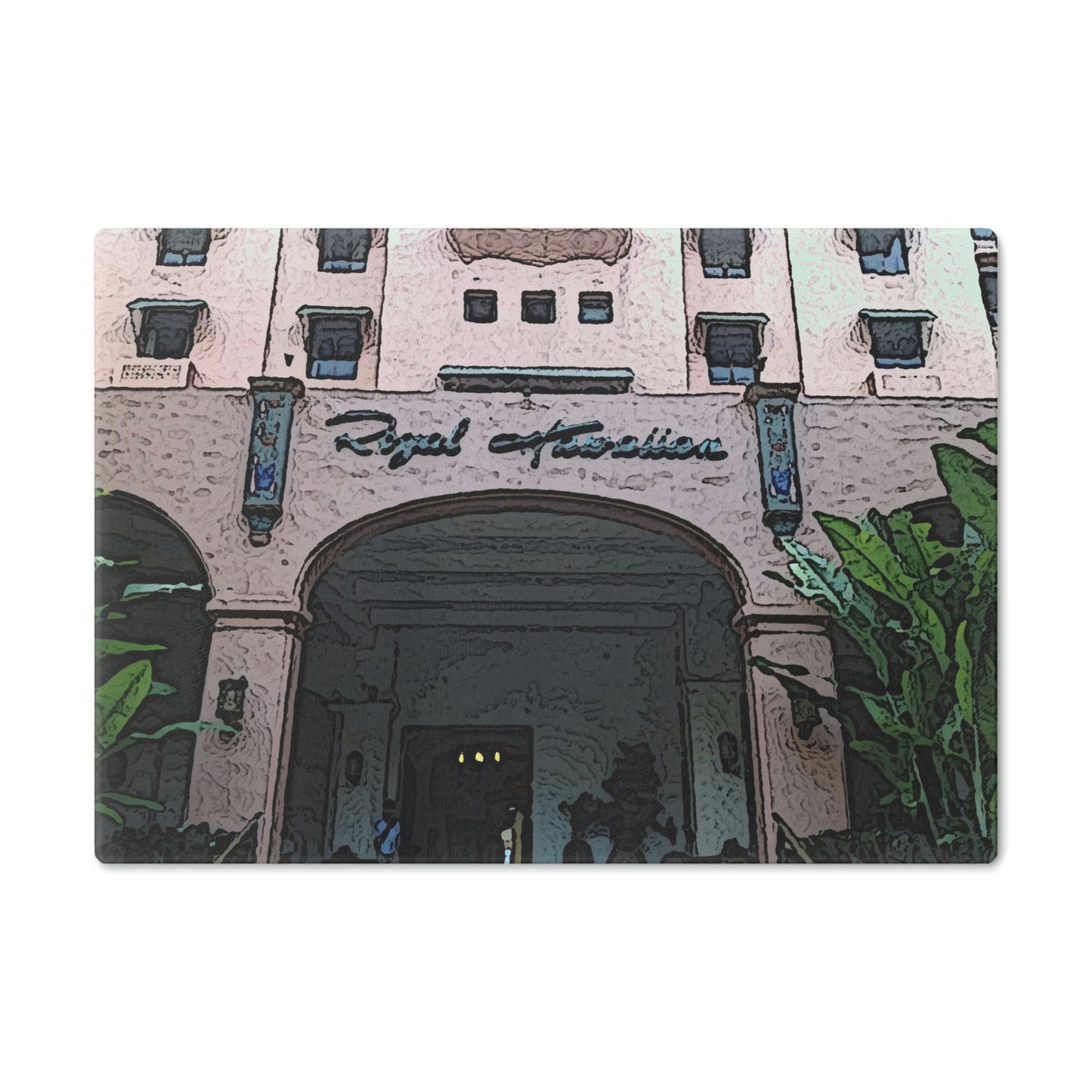 Cutting Board ...  "La Grande Entree" At: 'The Pink Palace' ... The Royal Hawai'ian ... Honolulu, HI ... '27Oct2014' ... Original Works ...