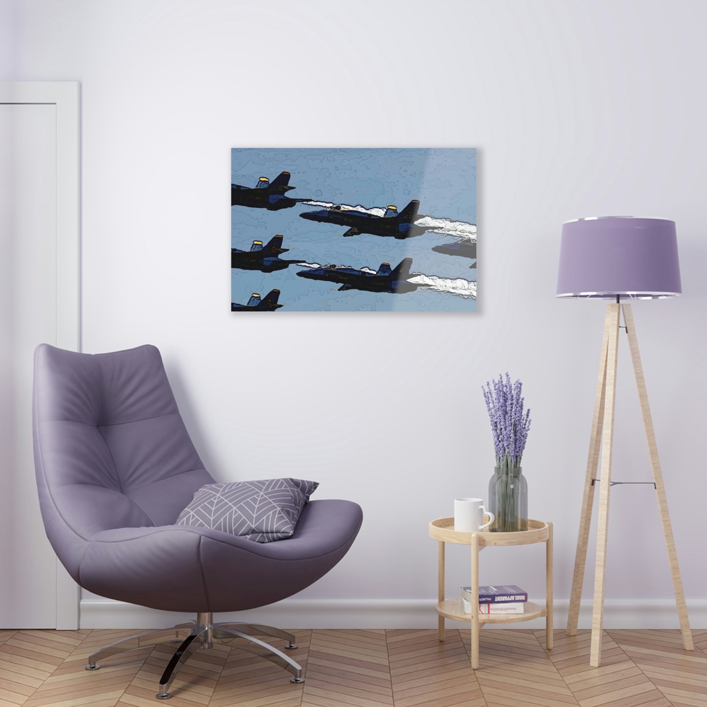 Acrylic Prints ... Seattle Seafair ..."Blue Angels Run Over Lake Washington" ... Circa Mid 1980's ... Dr FJ Holt ... Original Works ...