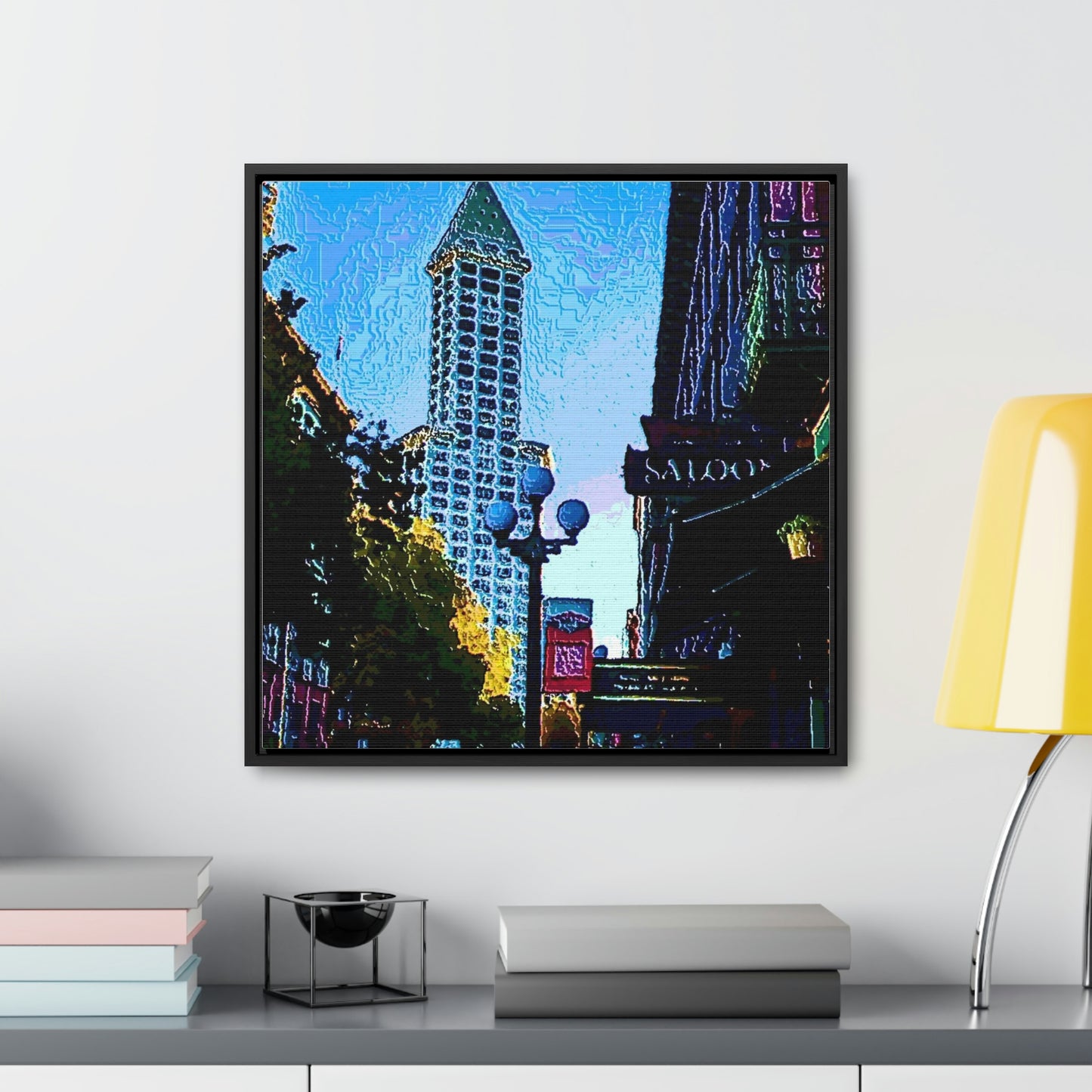 Gallery Canvas Wraps, Square Frame ...  Pioneer Square & Smith Tower ... 'That World Famous View' ... Colleague Supplied Photo ... Original Works ...