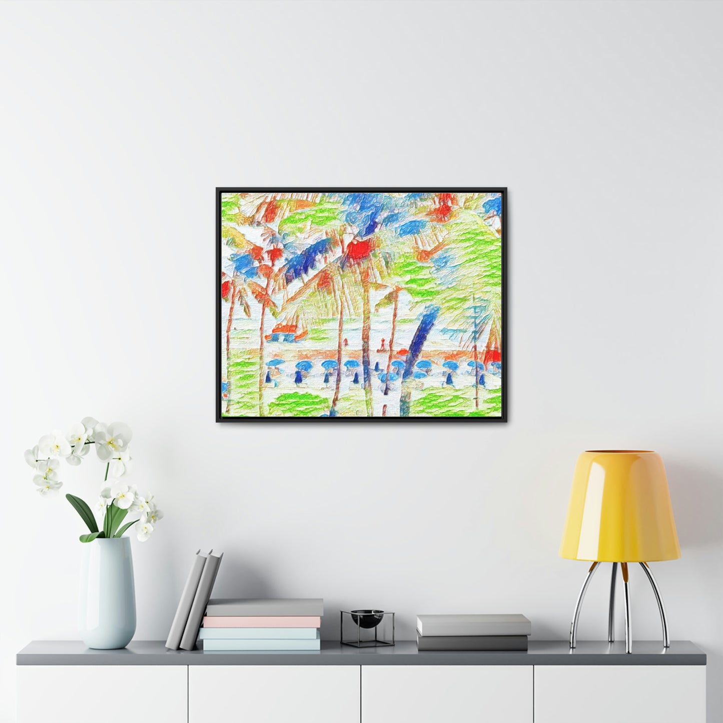 Gallery Canvas Wraps, Horizontal Frame ... "The Royal Hawai'ian: Waikiki Beach_Beach" ... Honolulu, HI ... Ocotber 2014 (Halloween) ... Original Works ...