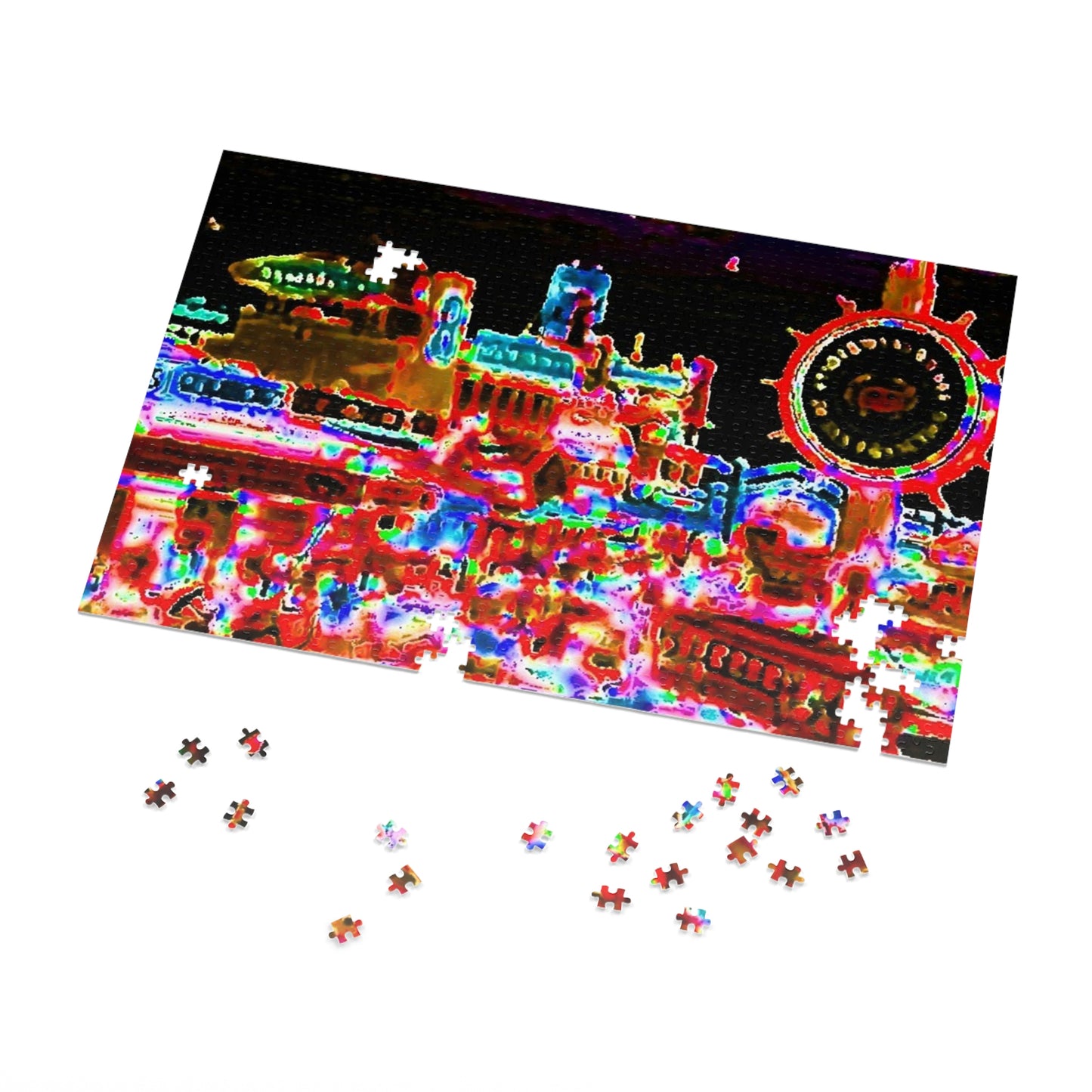 Jigsaw Puzzle (30, 110, 252, 500,1000-Piece) ... "No.9 Fishermen's Grotto - Fishermen's Wharf, SF, California" ... Family Archives: 1970's ... Original Works ...