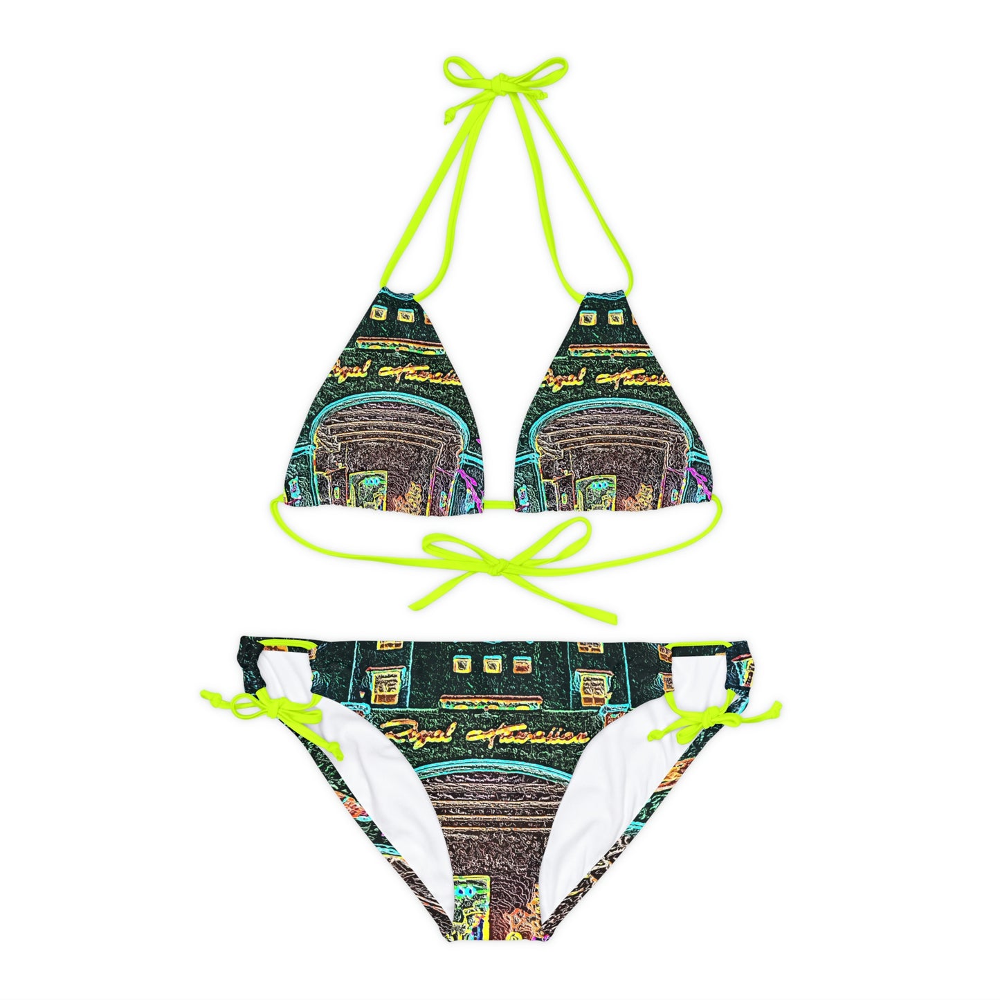 Strappy Bikini Set ... "La Grande Entree" At: 'The Pink Palace' ... The Royal Hawai'ian ... Honolulu, HI ... '27Oct2014' ... Original Works ...