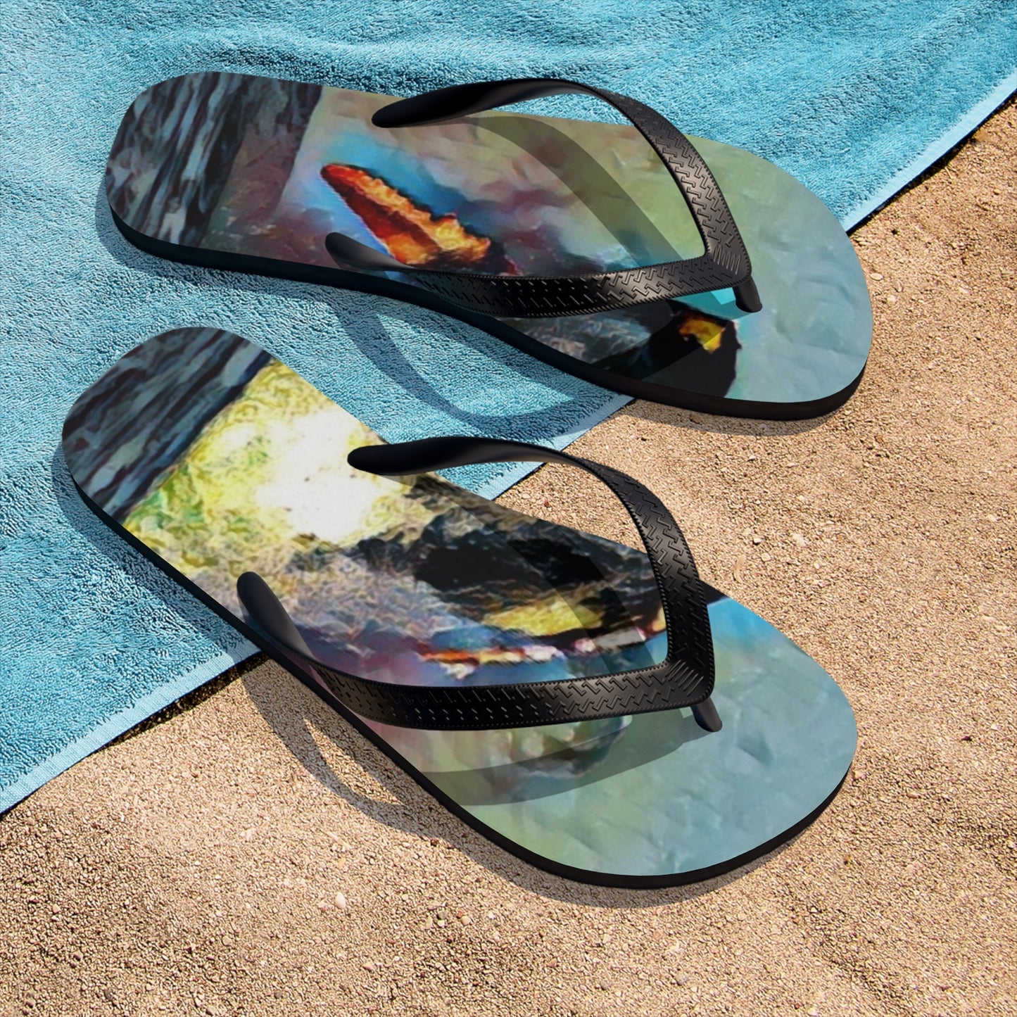 Unisex Flip-Flops ... An Extraordinary Humpback Breach ... 'With Explosive Energy' ... Family Archives (KPH) ... Circa: 21st Century. Maui, HI ... Original Works ...