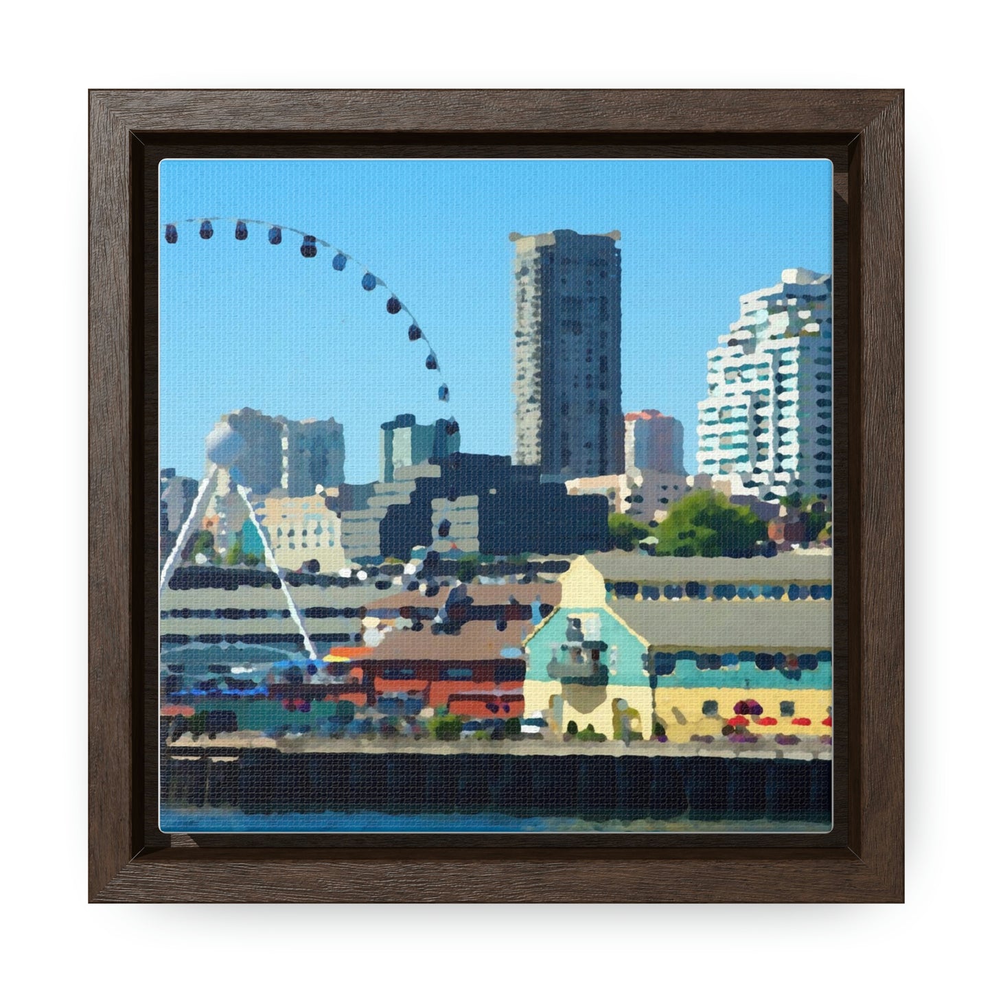 Gallery Canvas Wraps, Square Frame ... That Classic Wheel ... 'Seattle's Wheel' ... & Old Classic Waterside Vendors ...  'Family Archives' ... Original Works ...